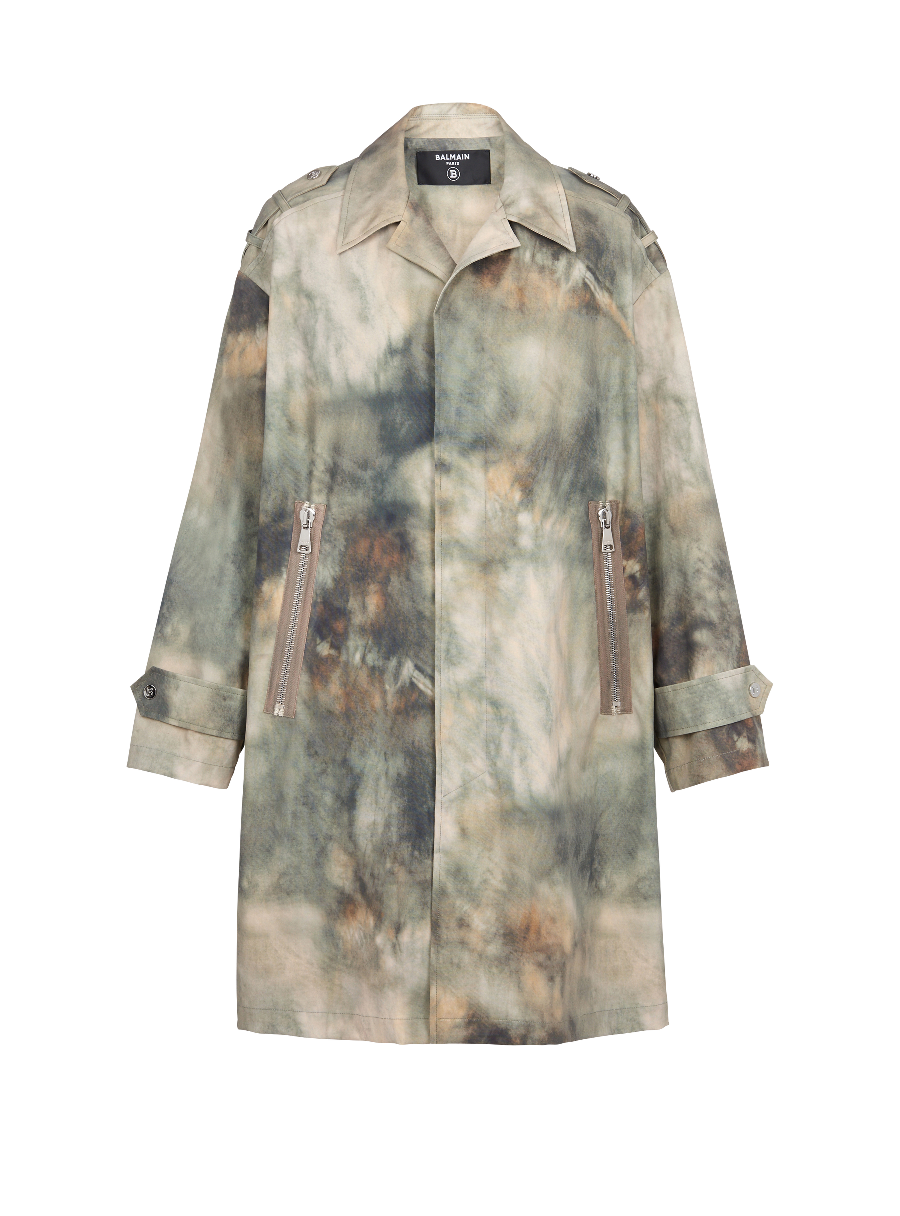 Desert print cotton coat, multicolor