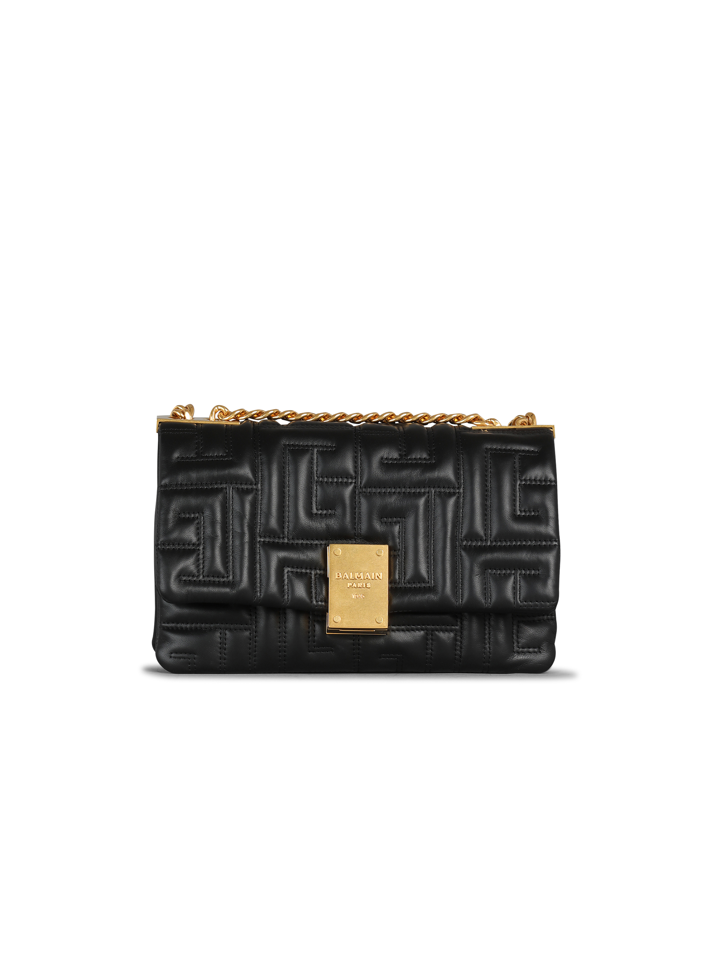 1945 Soft small bag in quilted leather, black