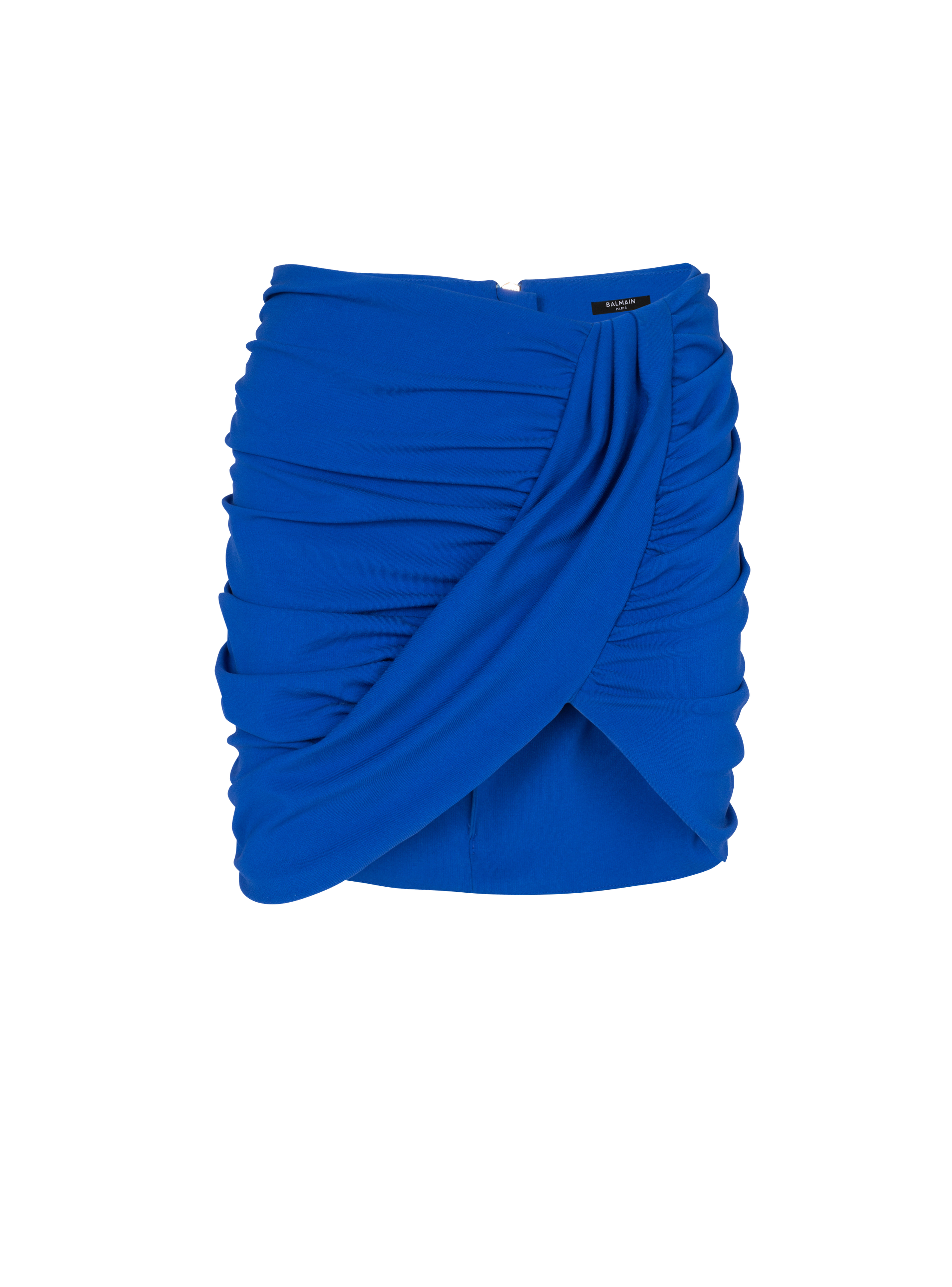 Draped jersey skirt, blue