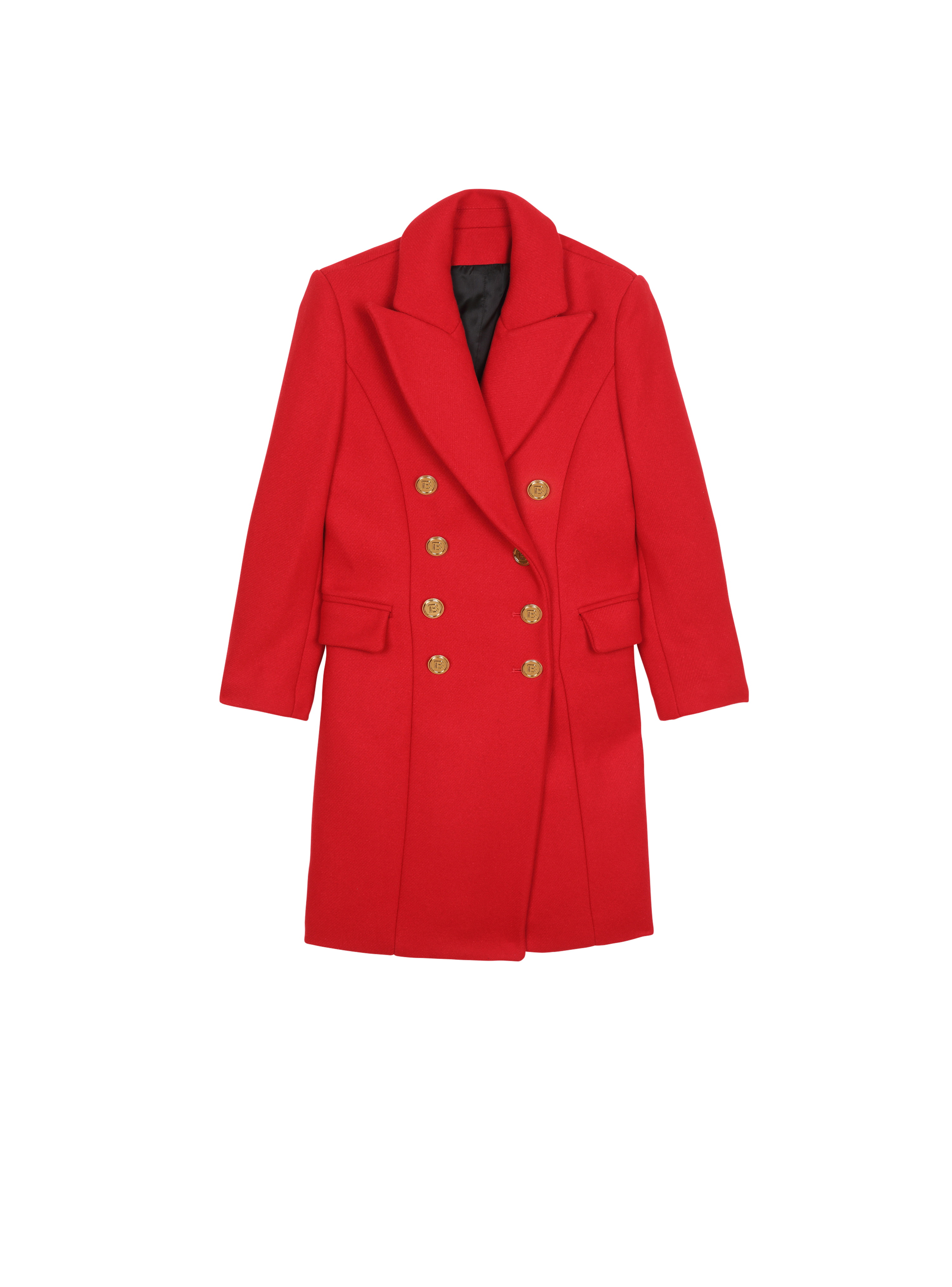 Wool coat, red