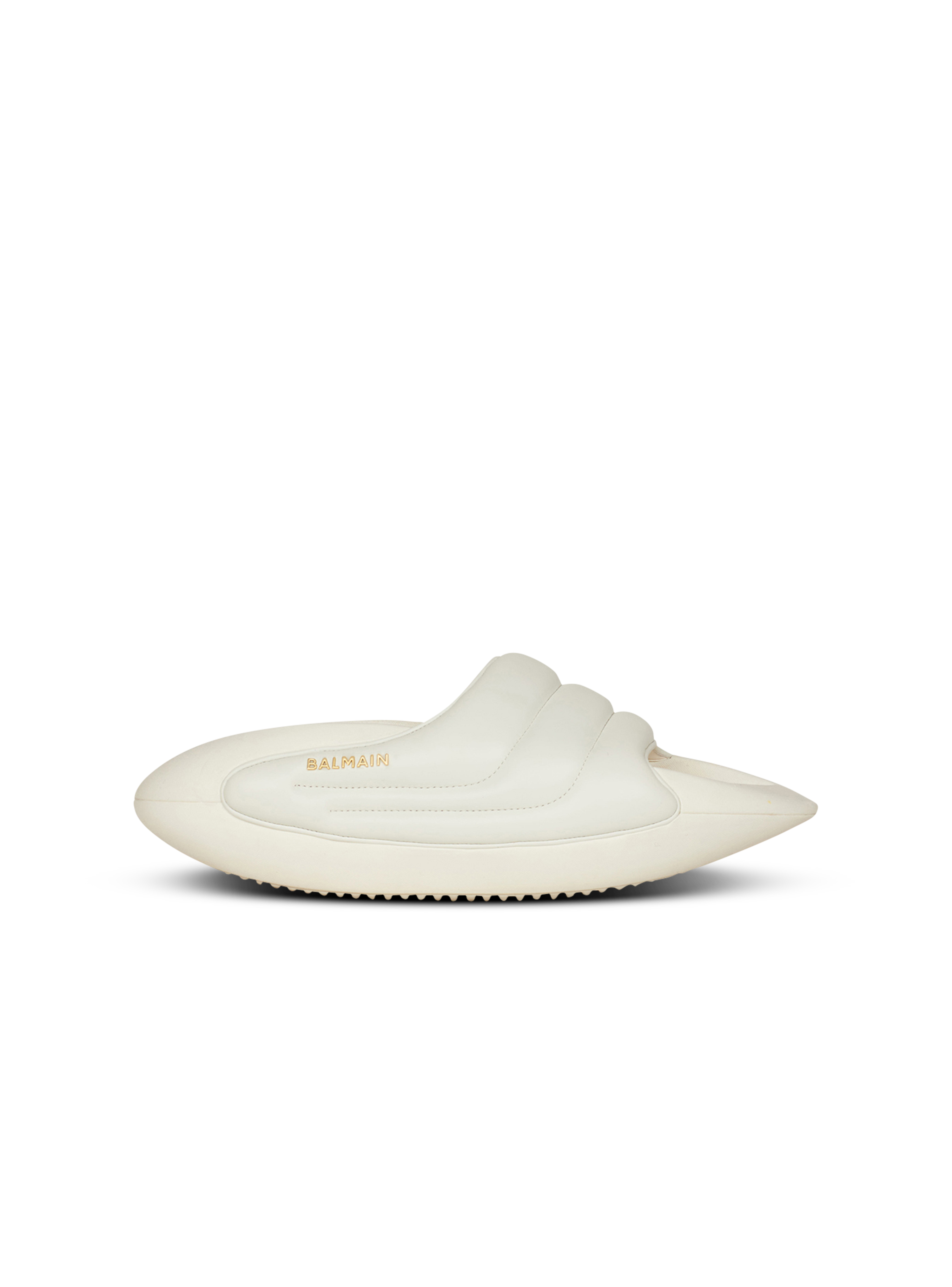 B-IT绗缝皮革穆勒鞋, white