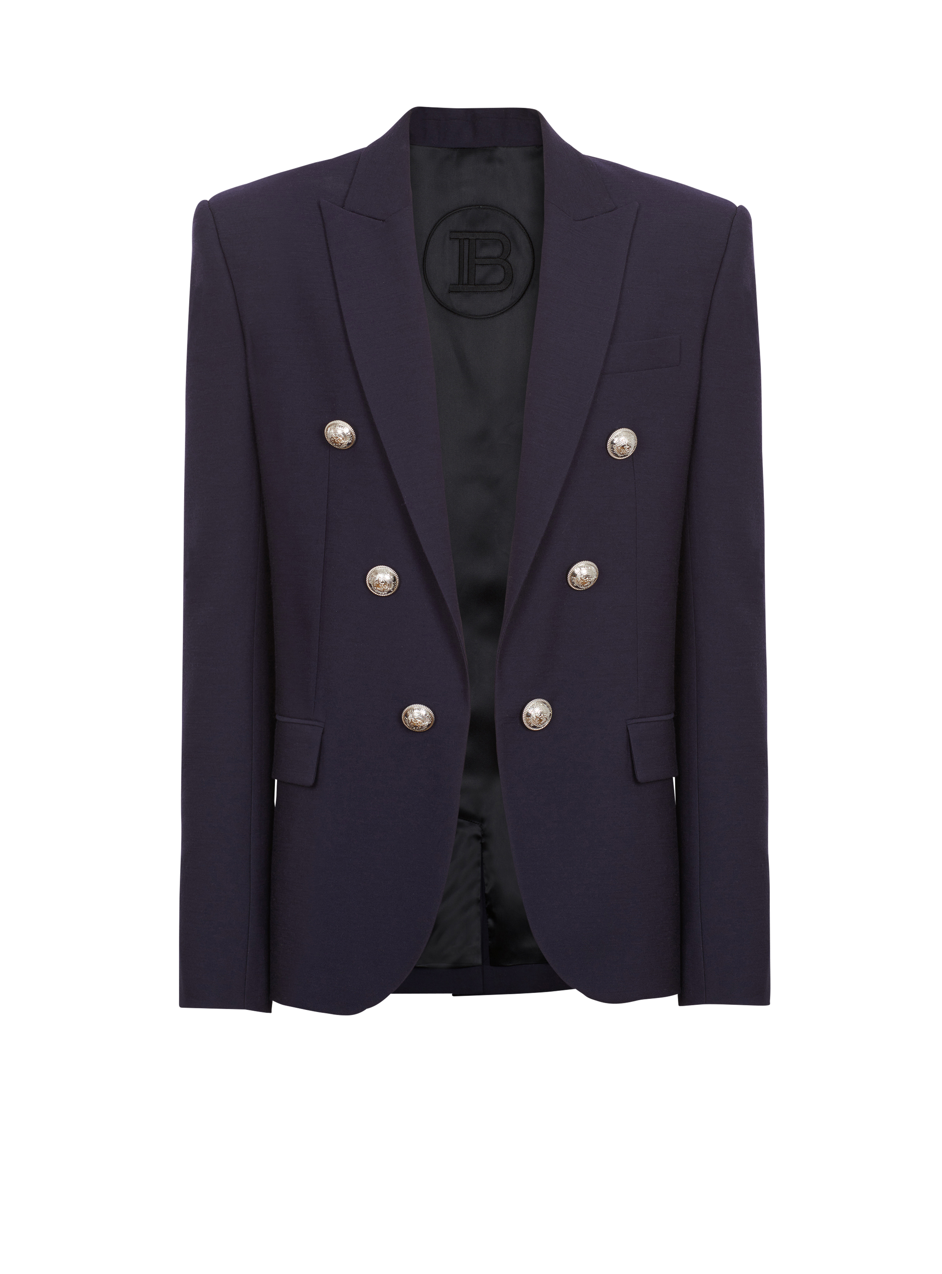 Double-breasted Jersey blazer, navy