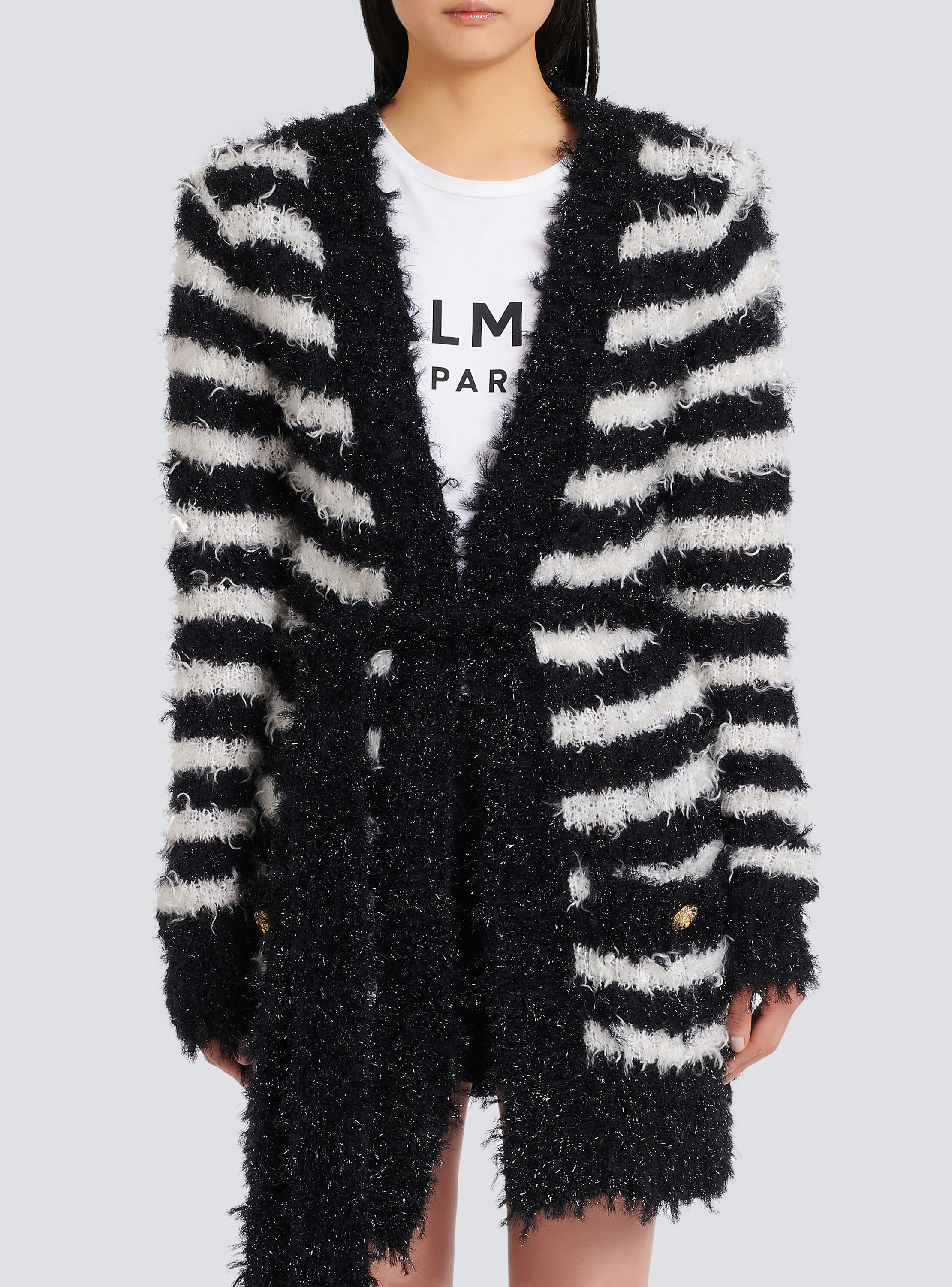 Striped knit cardigan - Women | BALMAIN