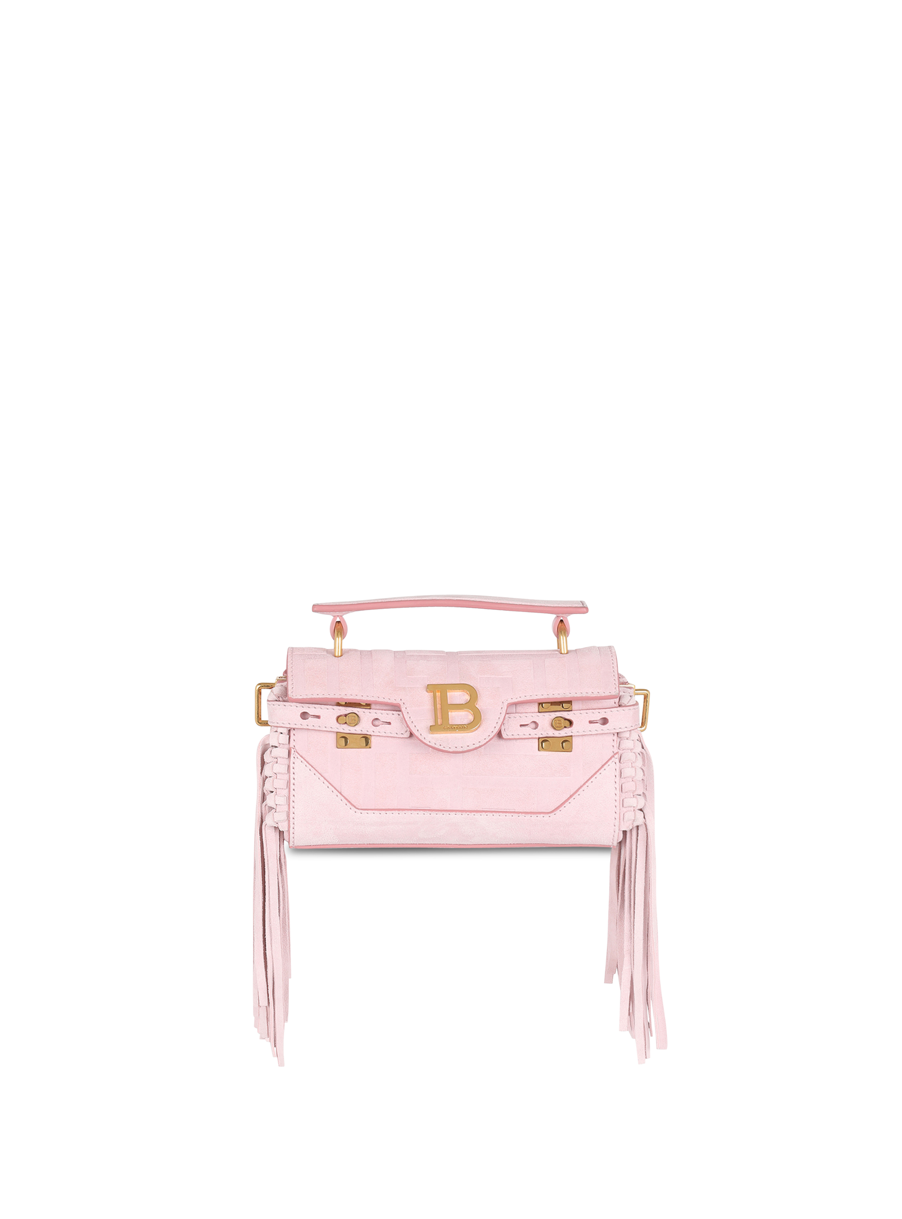 B-Buzz 19 麂皮流苏法棍包, pink