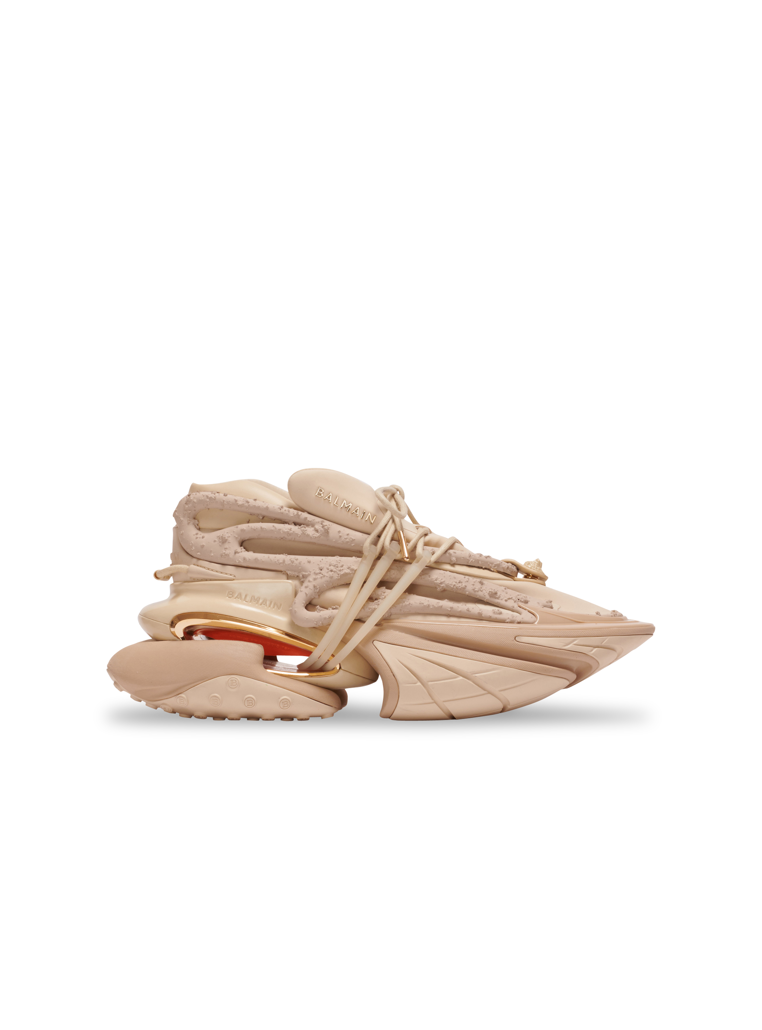 Unicorn low-top trainers in neoprene and leather, beige