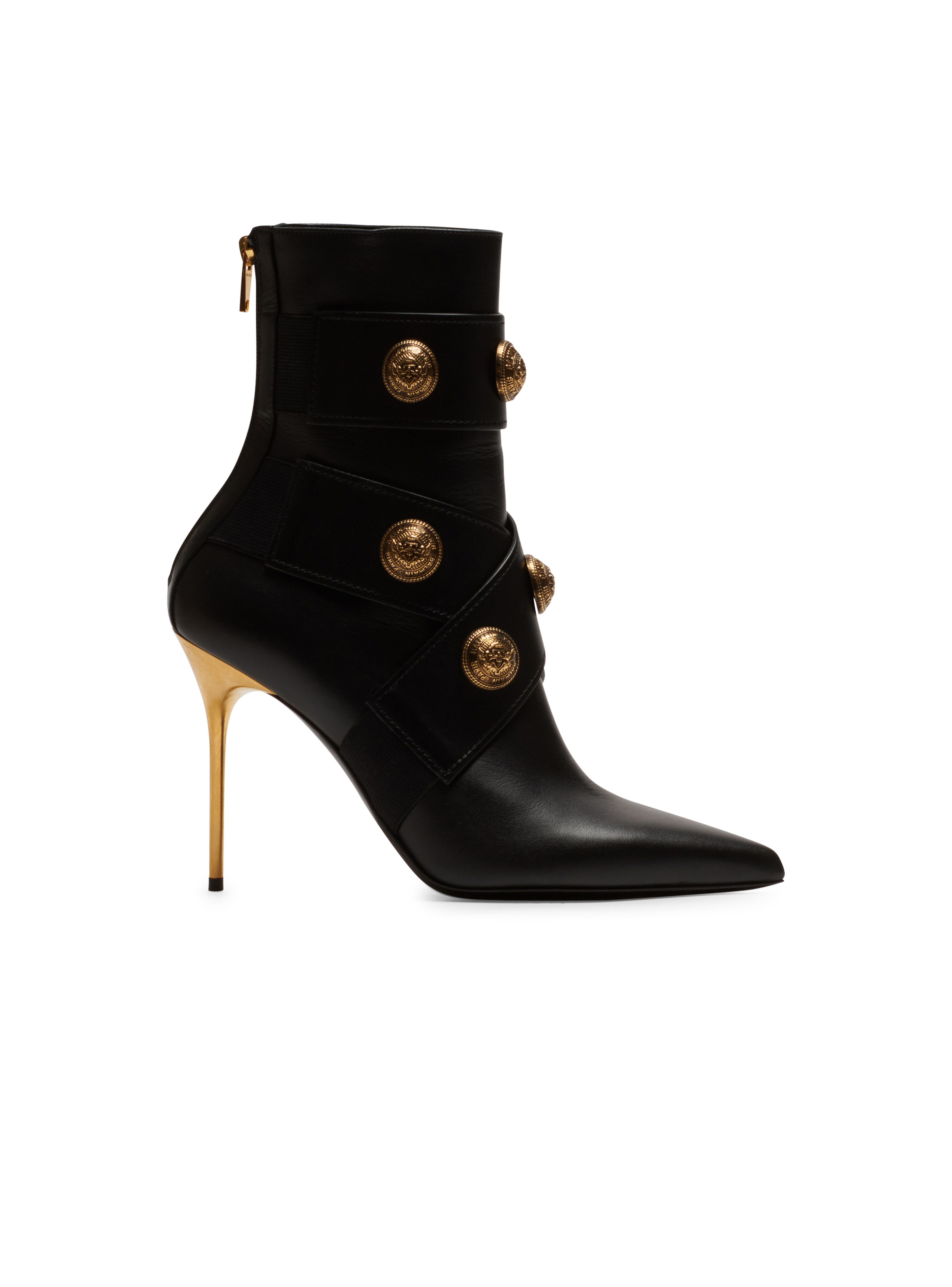 Alma leather ankle boots, black