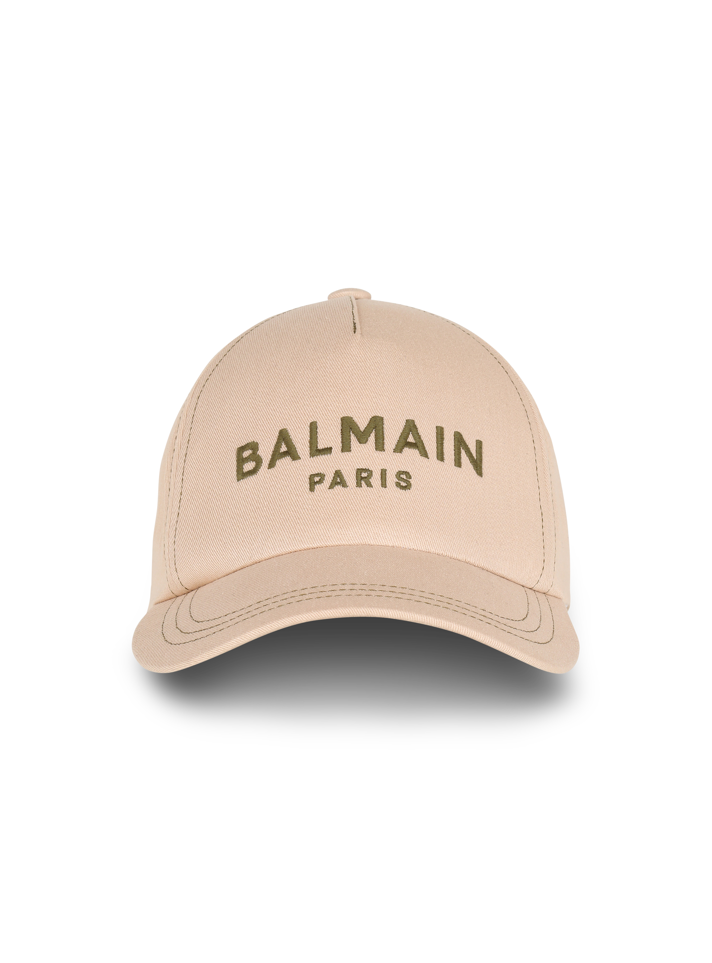Cotton cap with Balmain logo, beige