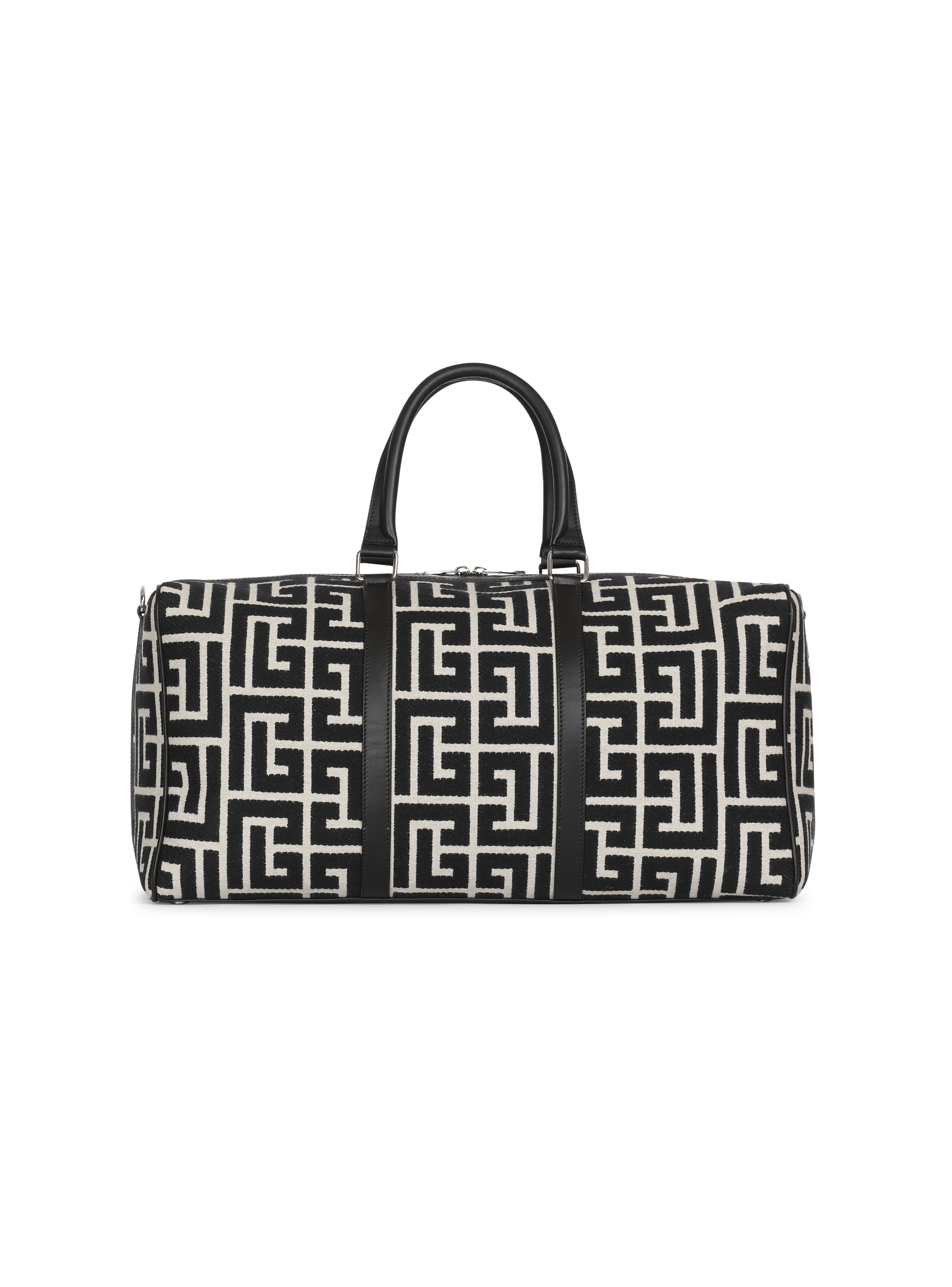 Travel bag with jacquard maxi monogram, black