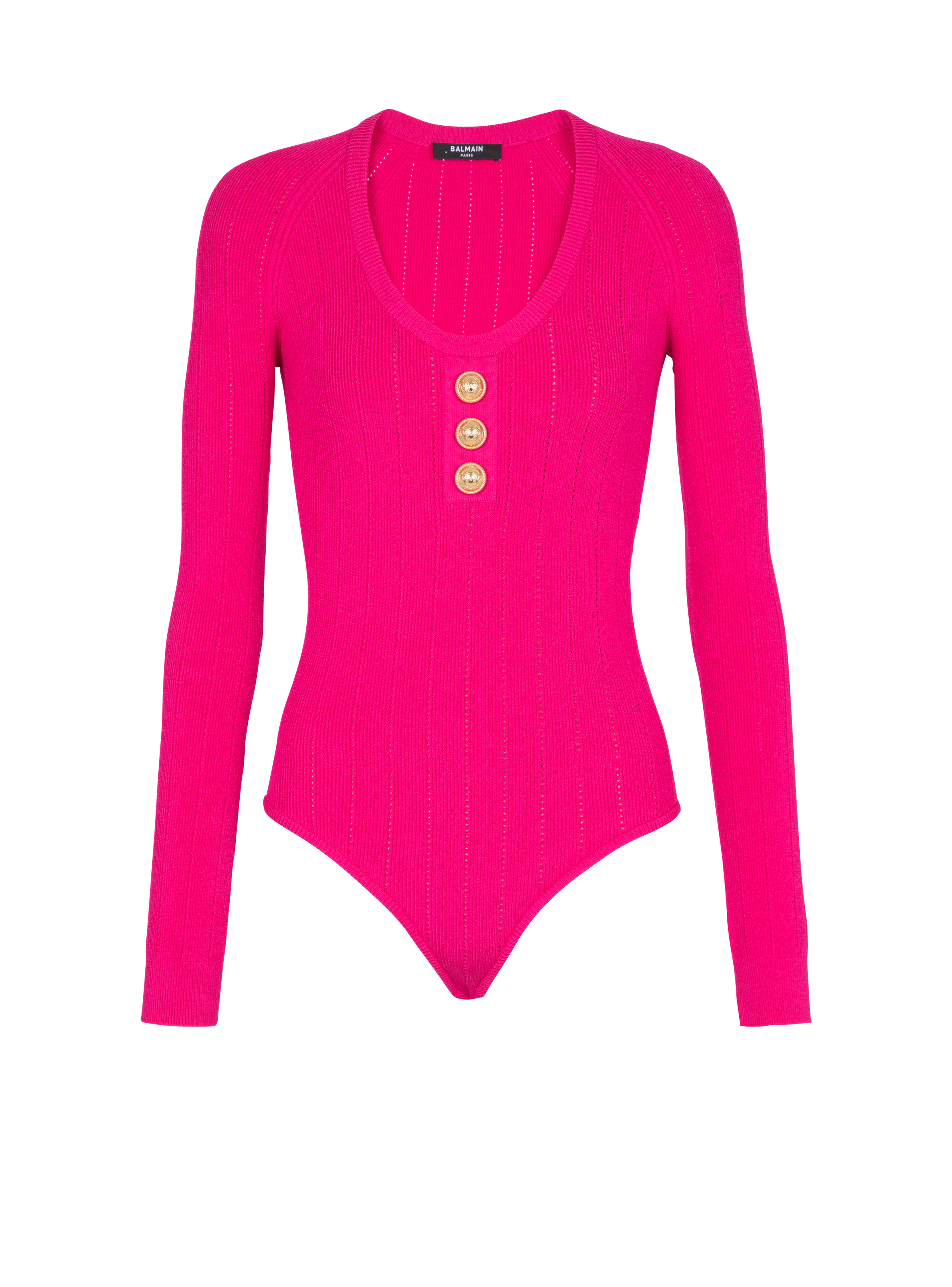 Knit bodysuit, pink