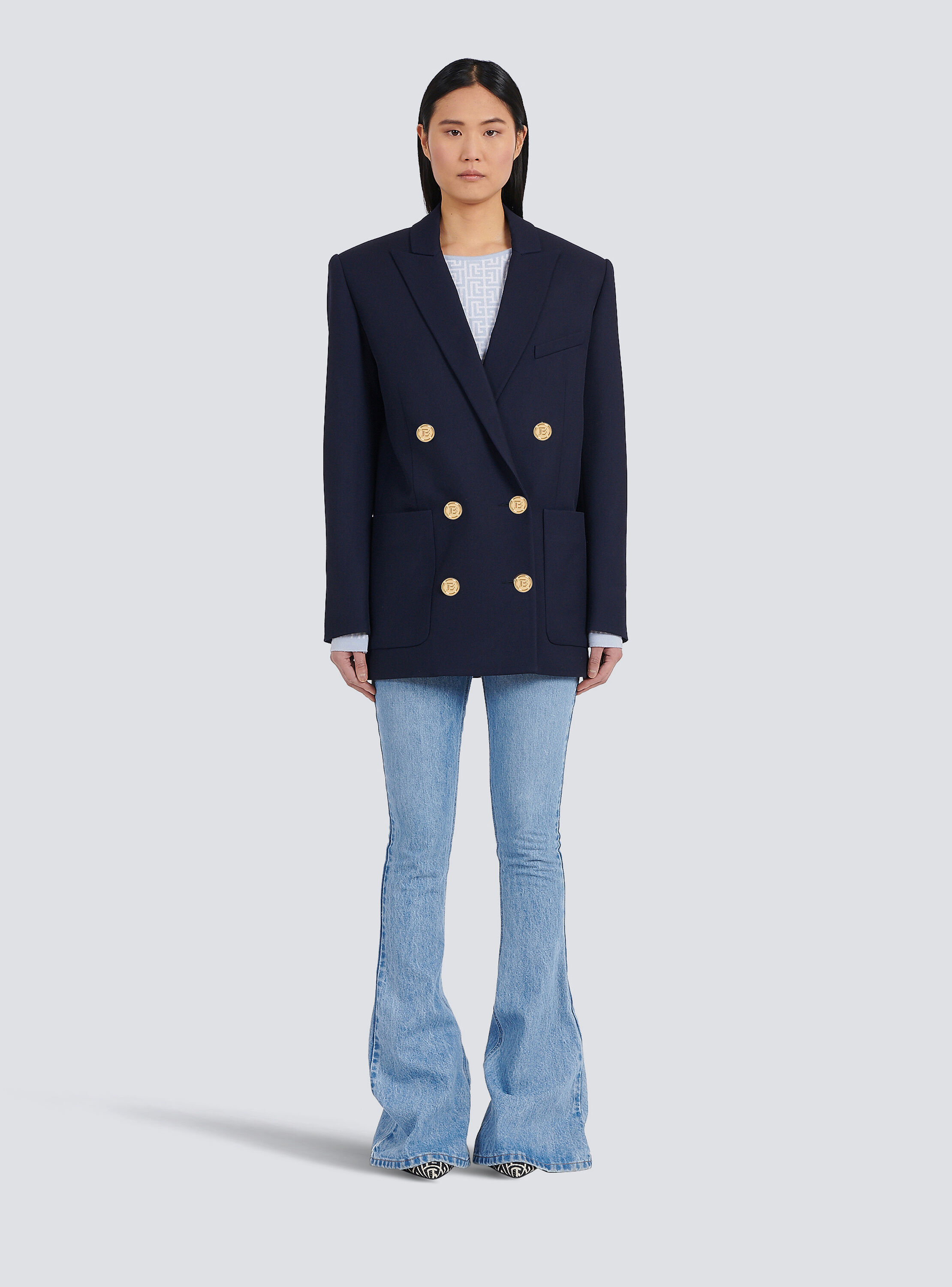 Wool double-breasted boyfriend jacket 