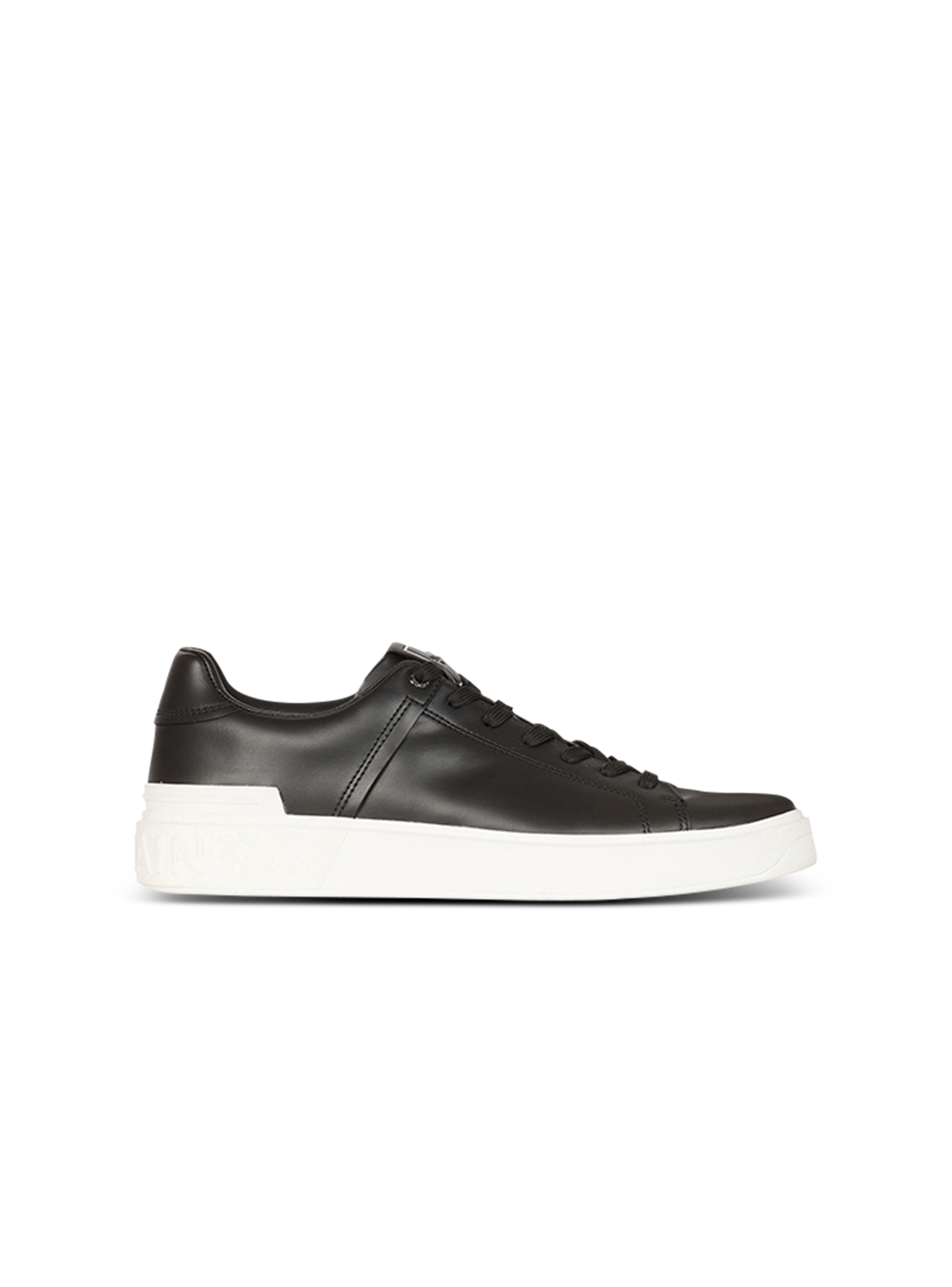 black balmain trainers