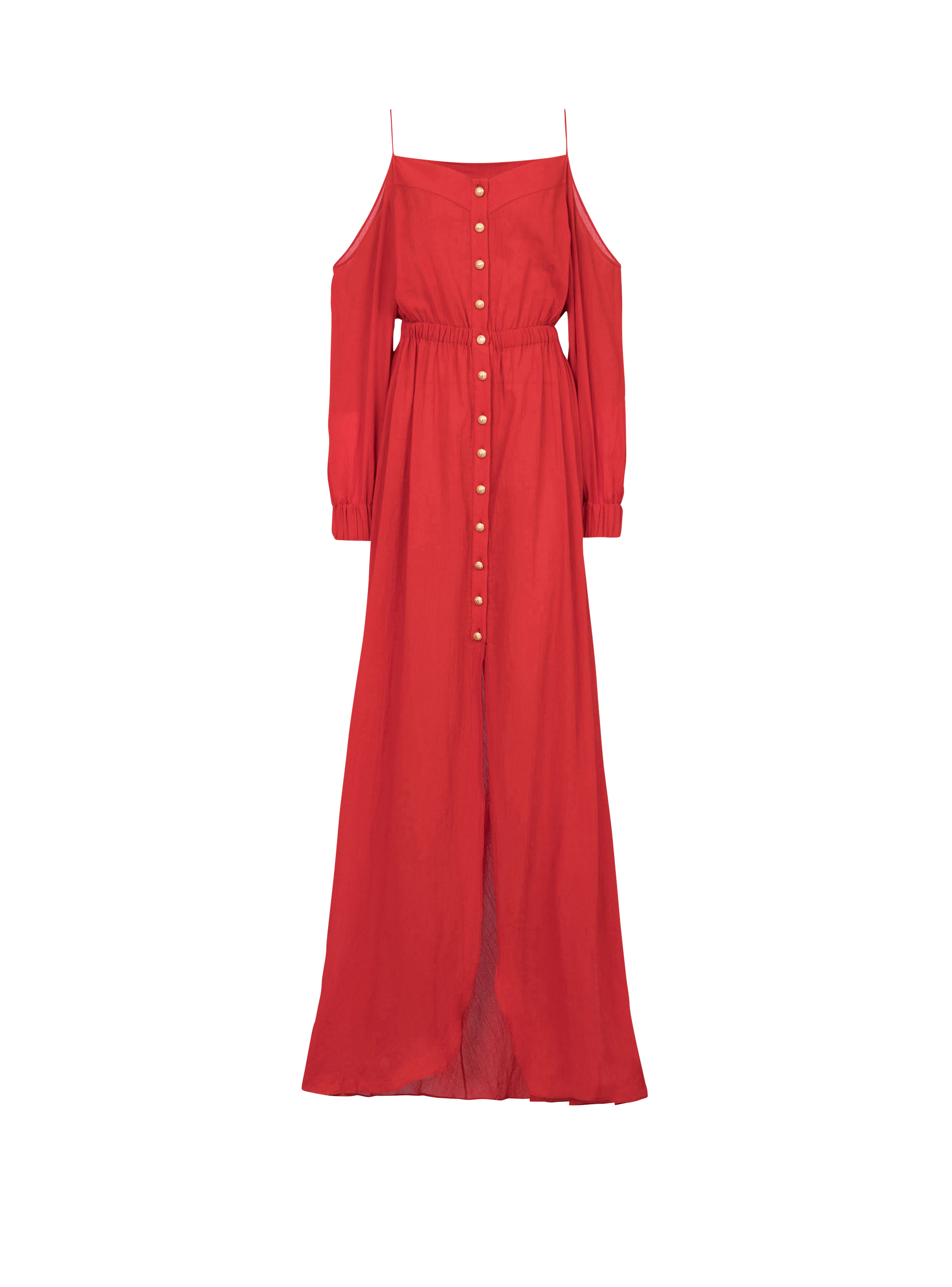 棉质连衣裙, red