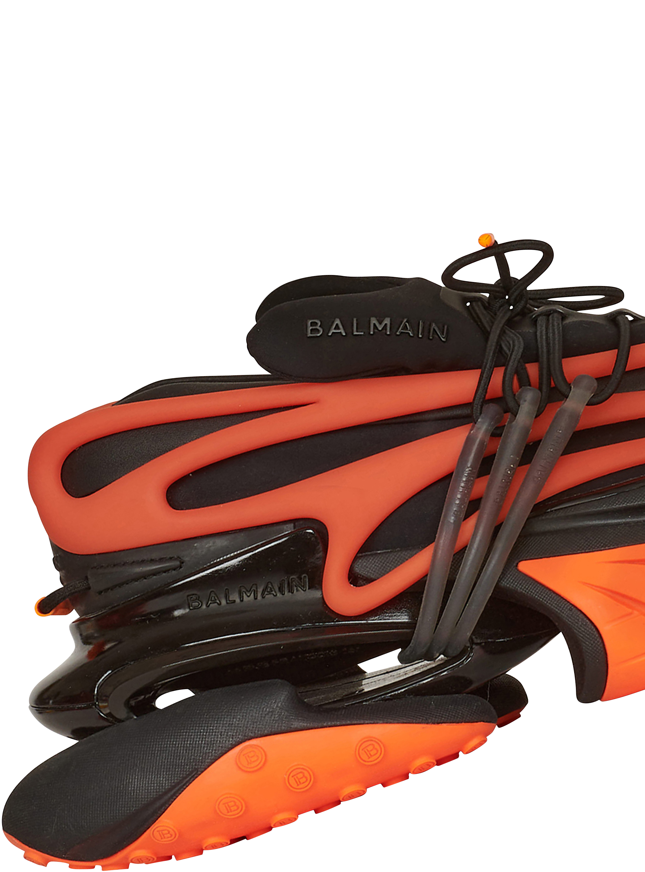 red balmain sneakers