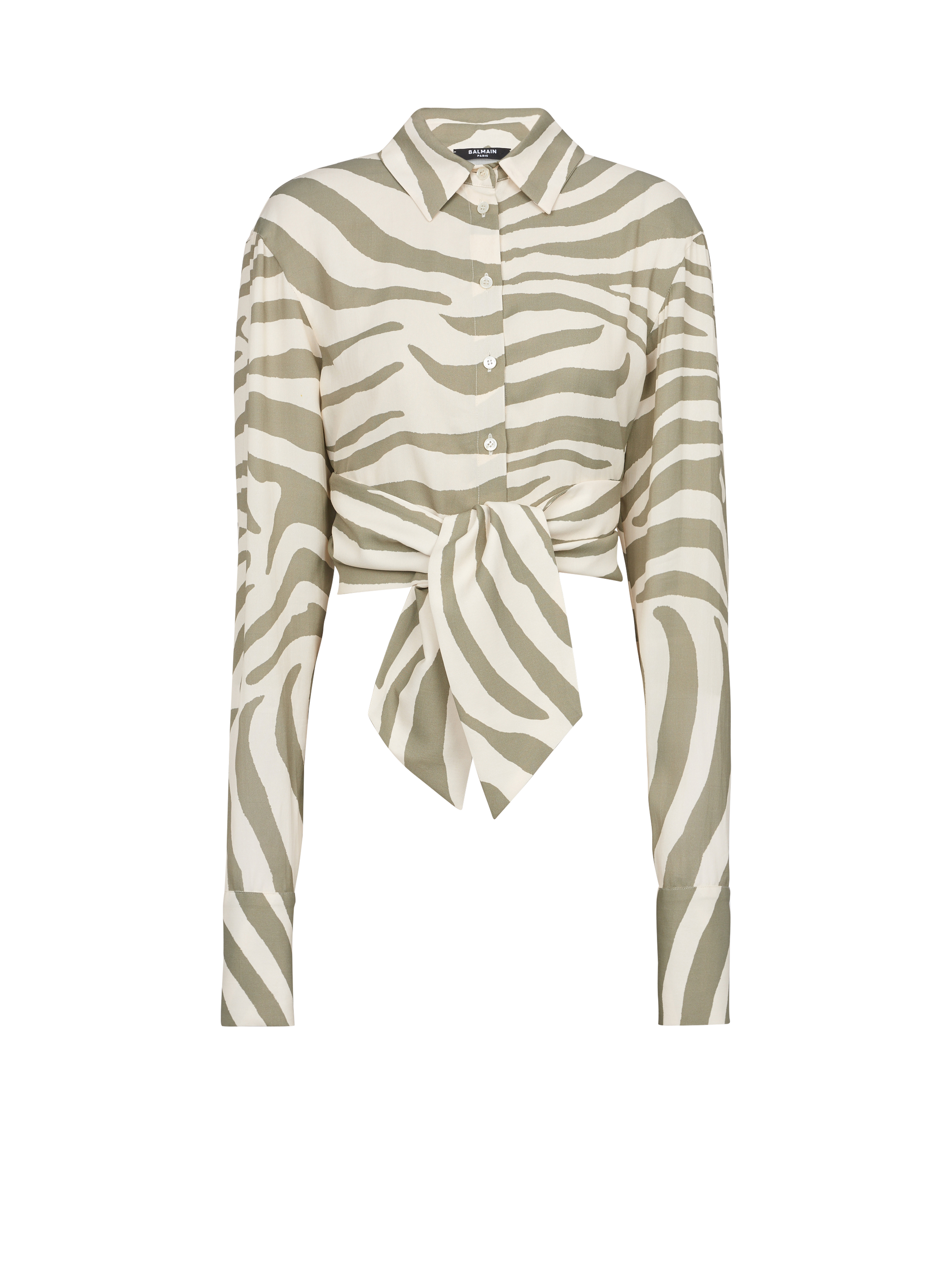 Zebra print shirt, khaki