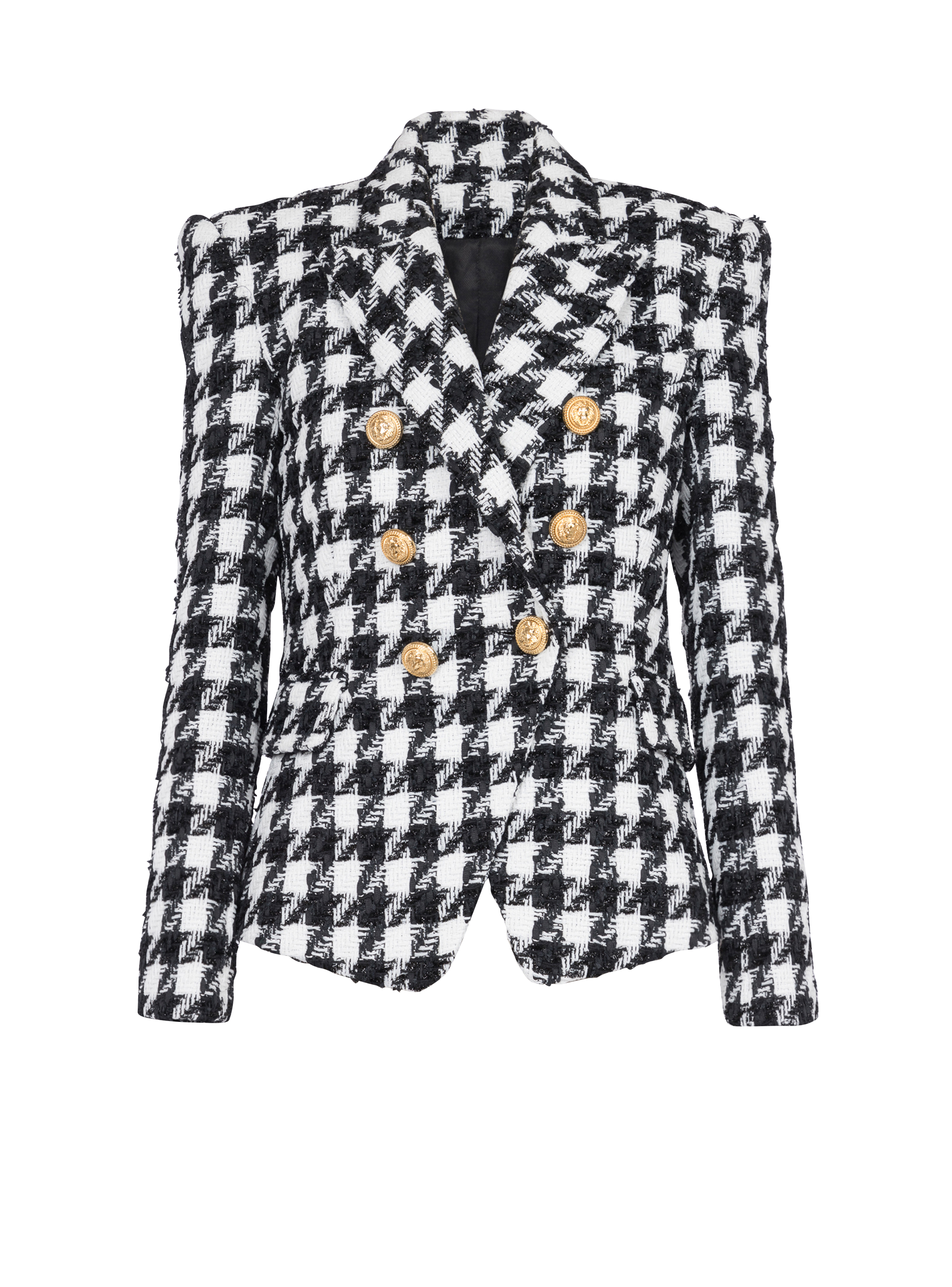 Tweed jacket with double-buttoned 