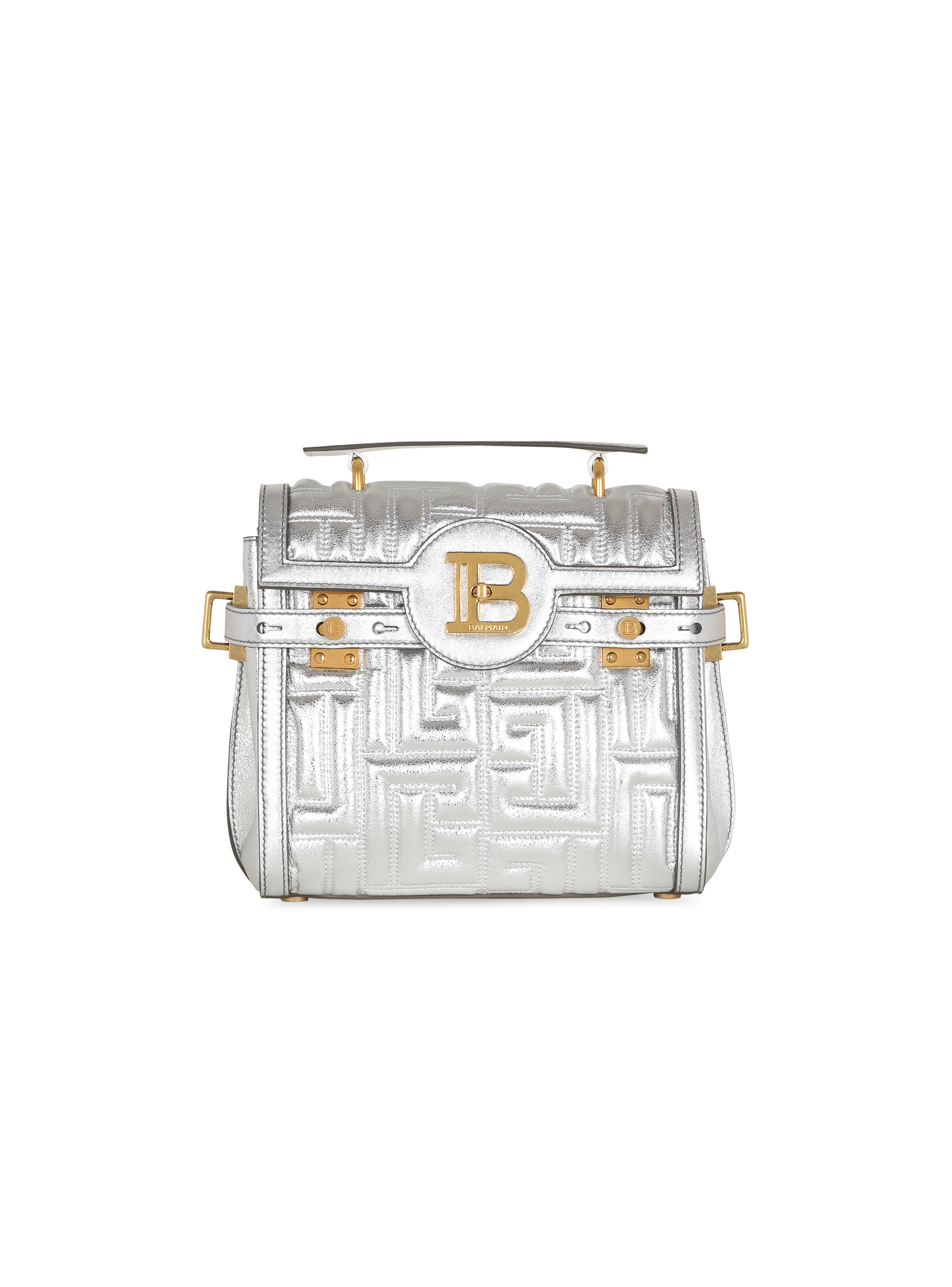 B-Buzz 23绗缝皮革手袋, silver