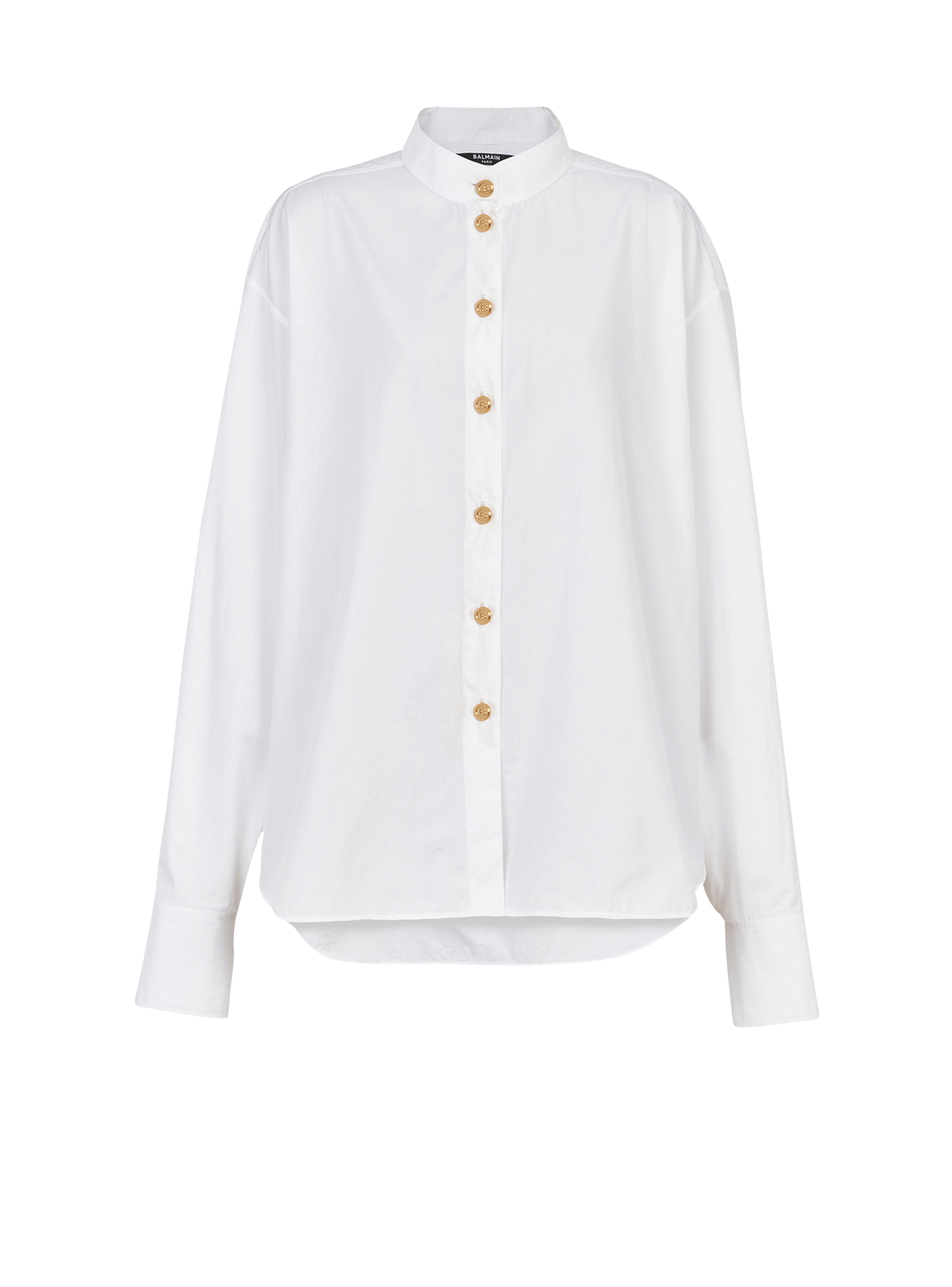 彩色真丝衬衫, white