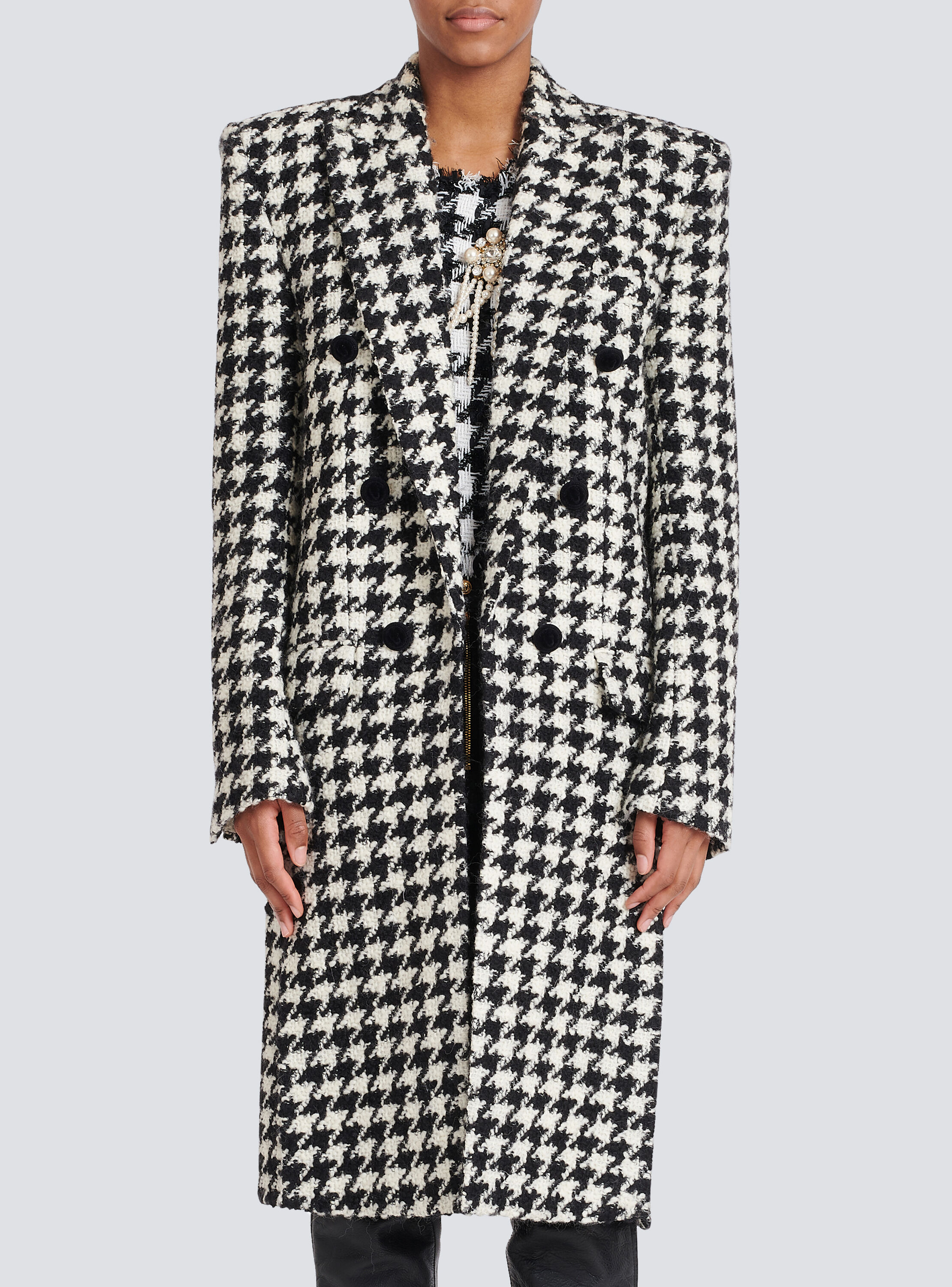 Unisex - Six-button wool coat with 