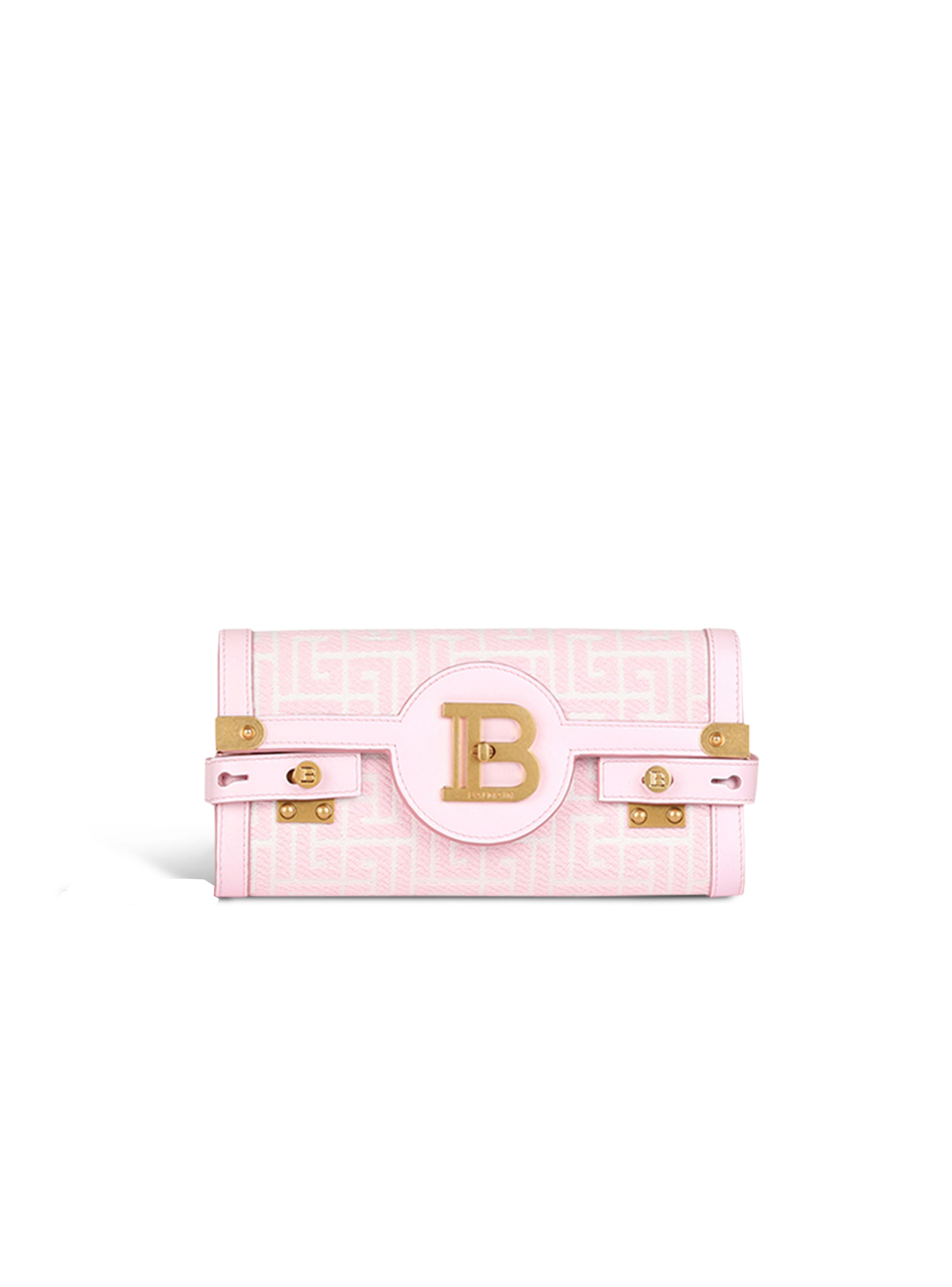Bicolor jacquard B-Buzz 23 clutch, pink