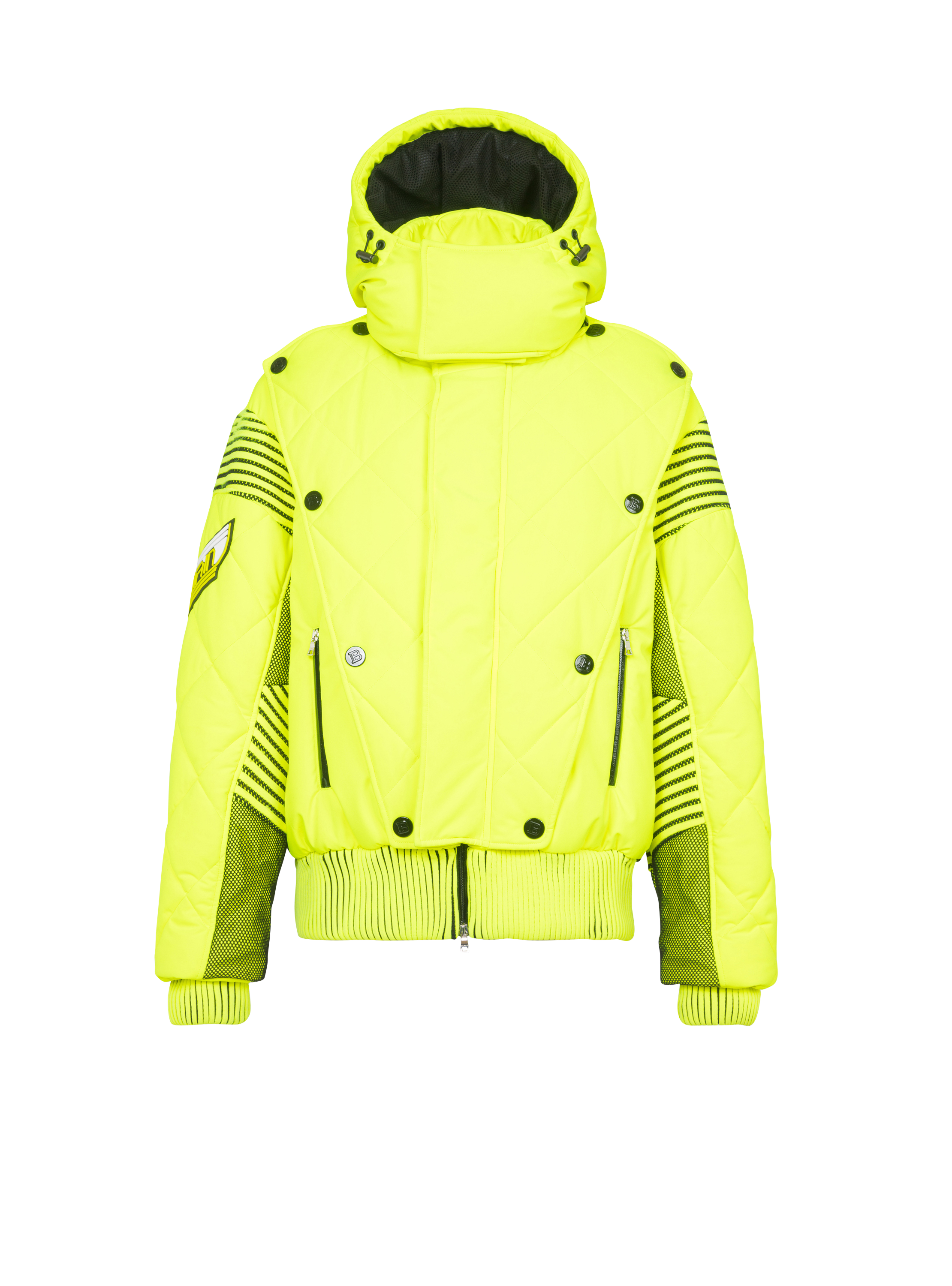 Hooded neon quilted jacket - Men | BALMAIN