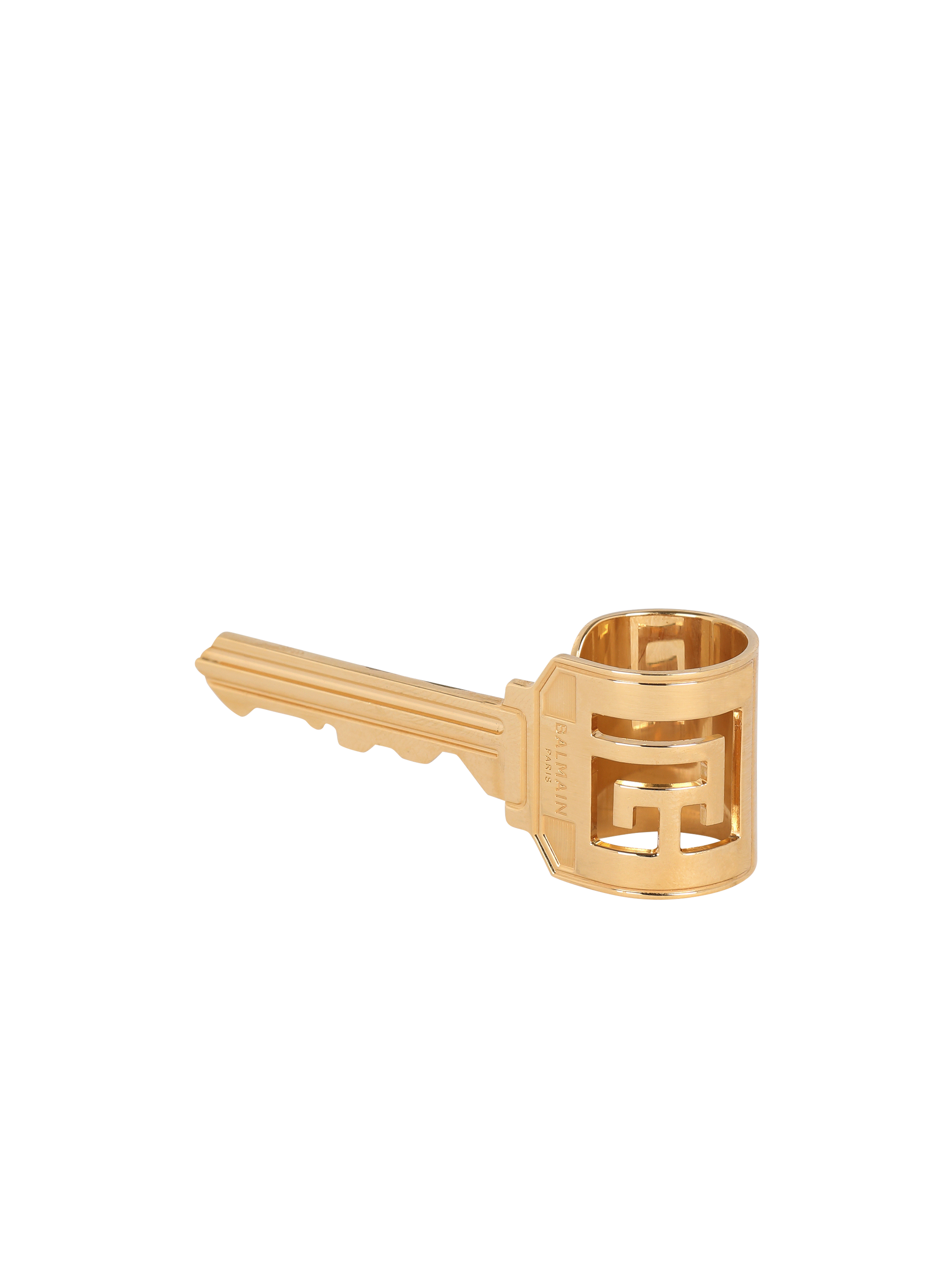 Brass key ring, gold