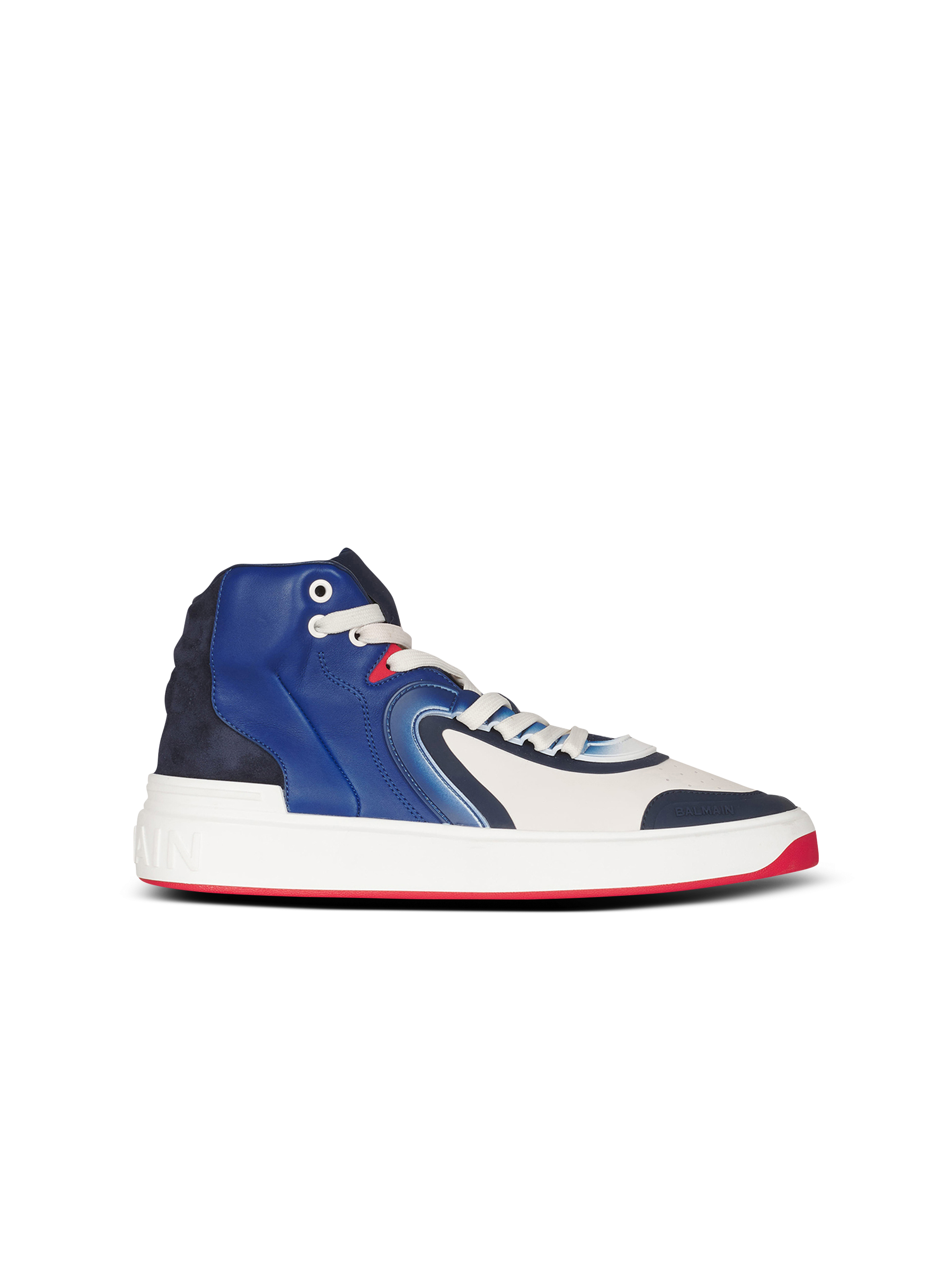 HIGH SUMMER CAPSULE - calfskin and suede B-Skate sneakers, blue