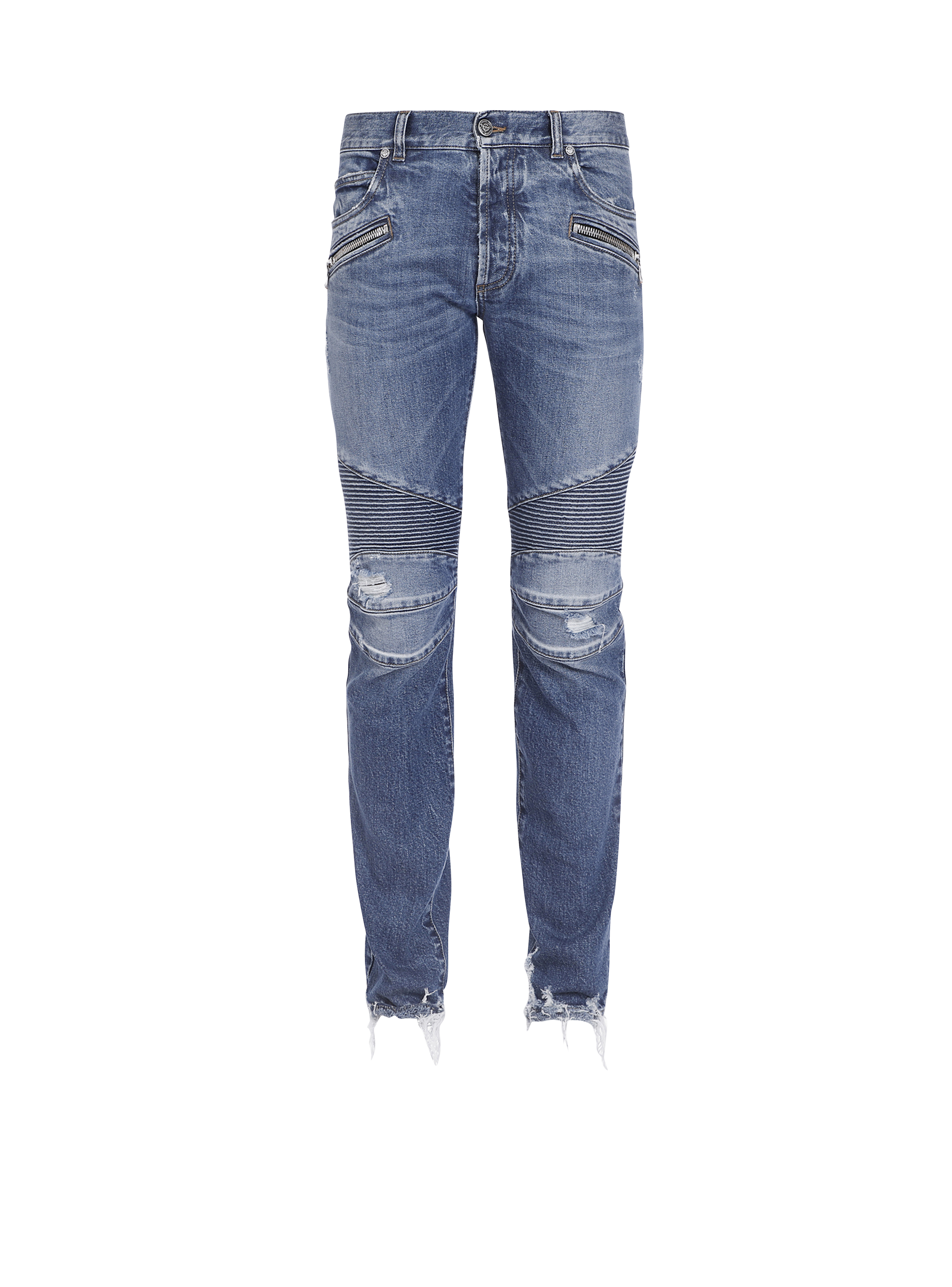 Herren Jeans Balmain Jeans Balmain Denim Cargo-Jeans mit Prägung in Schwarz für Herren 