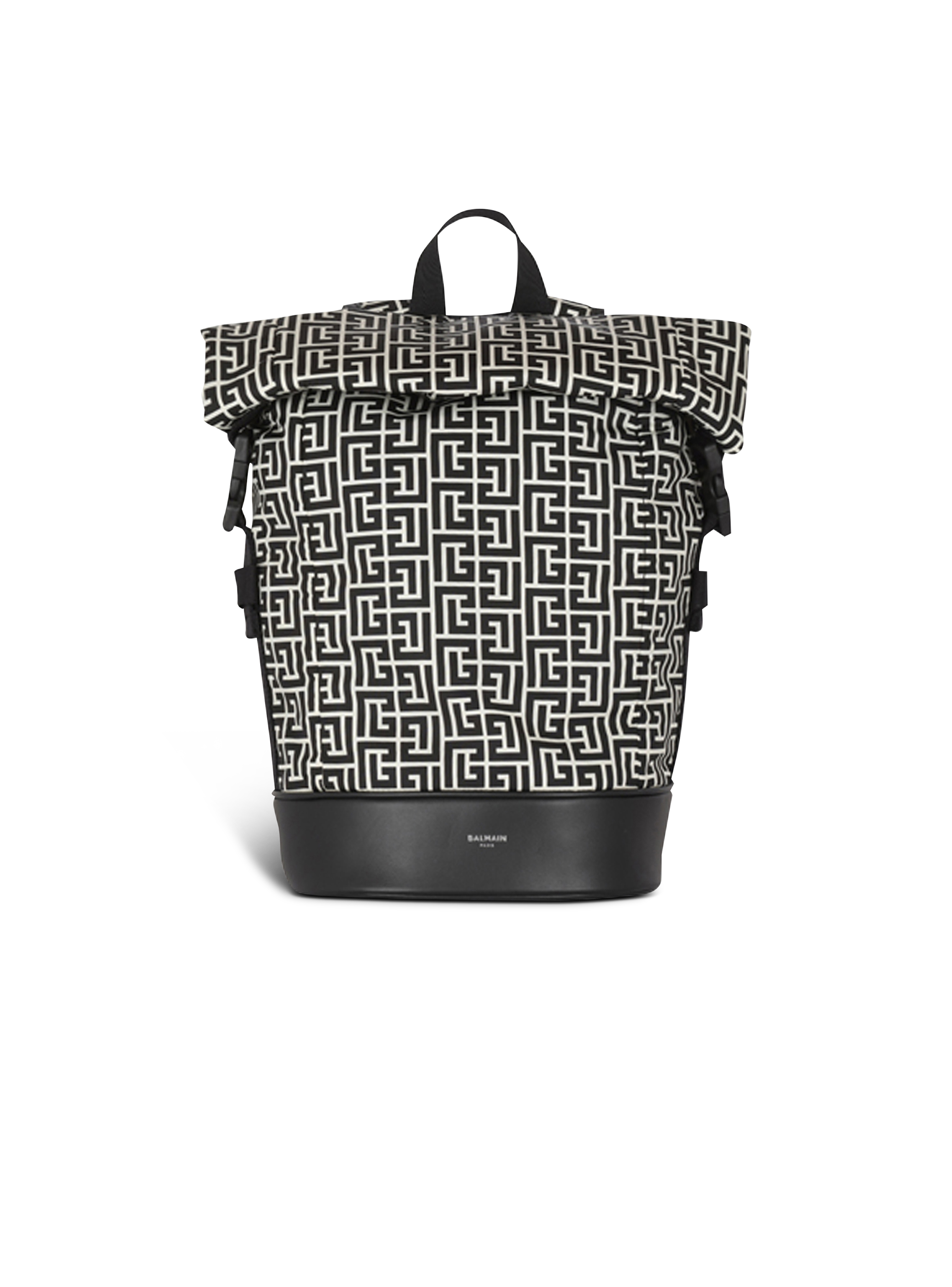 Bicolor maxi monogram nylon 1945 backpack, black