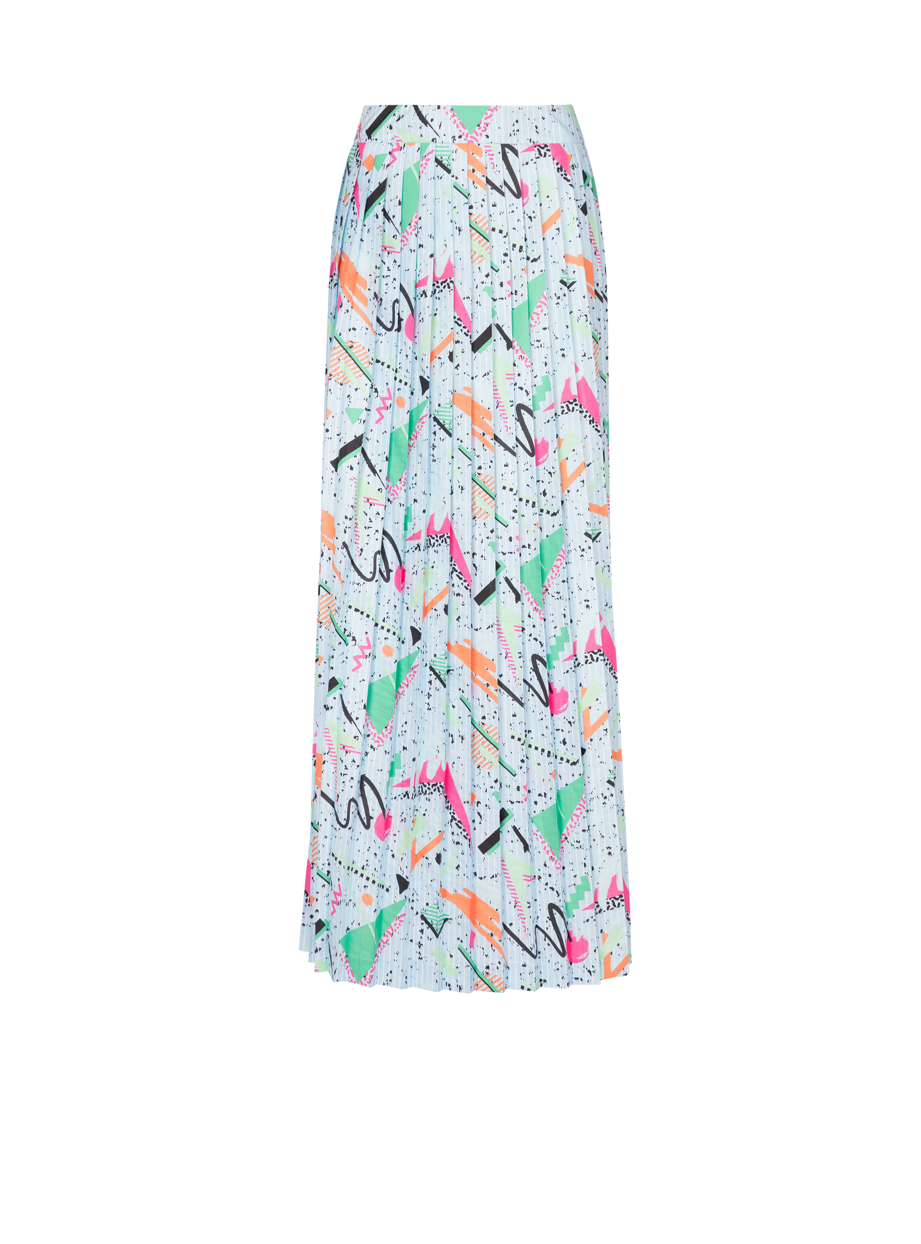 Balmain x Stranger Things - Pleated print skirt, multicolor