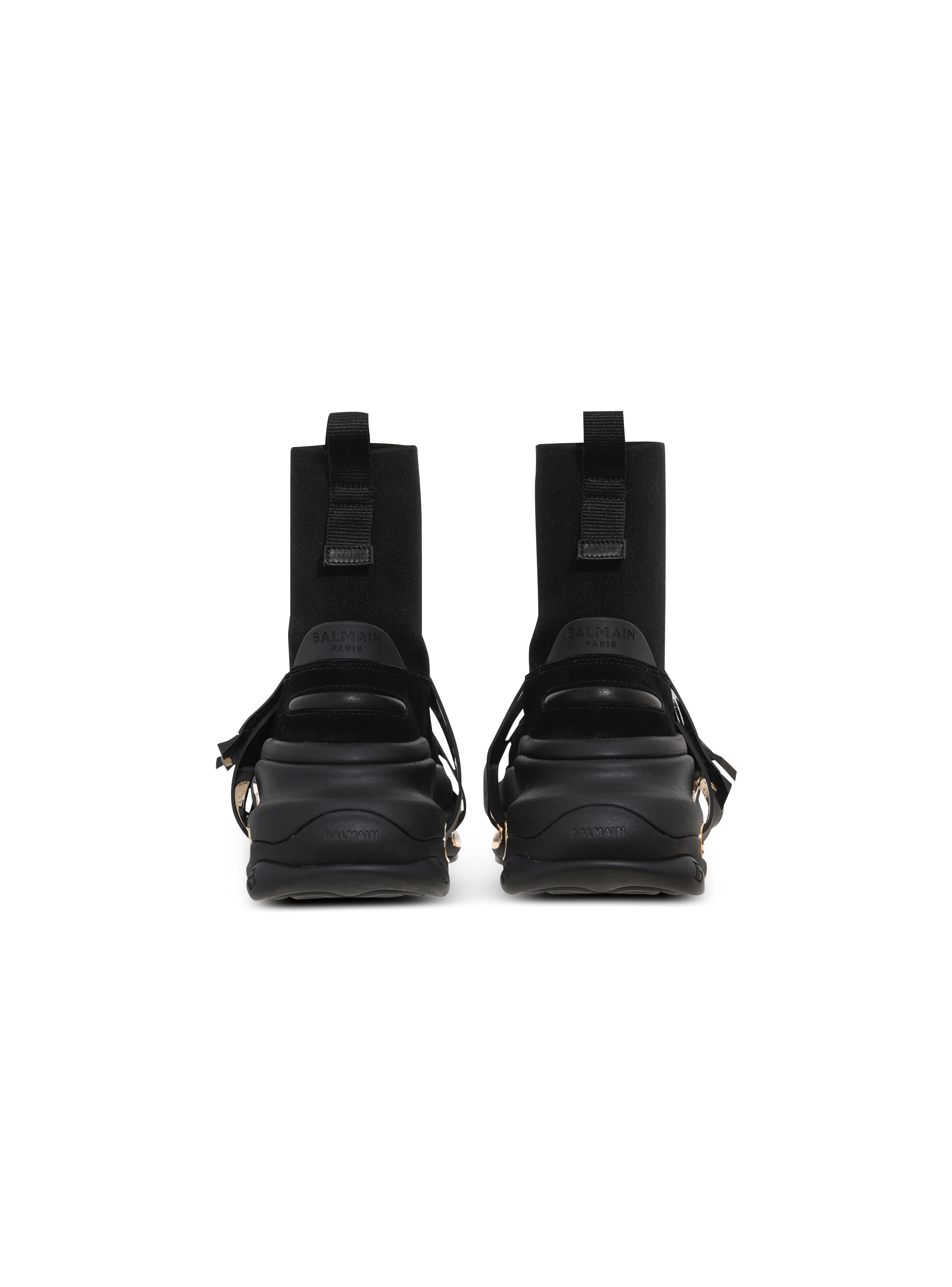 black balmain sneakers