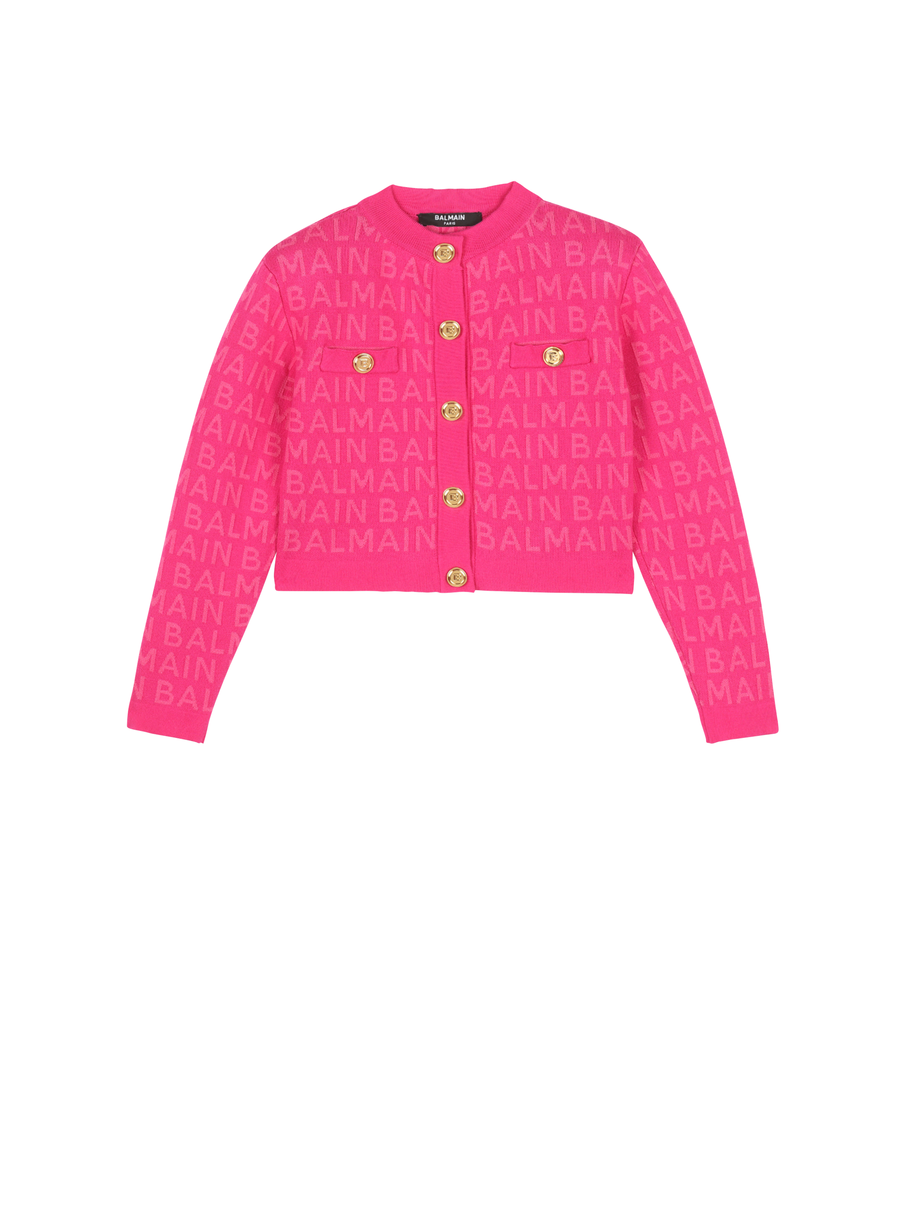 Balmain巴尔曼标志棉质外套, pink