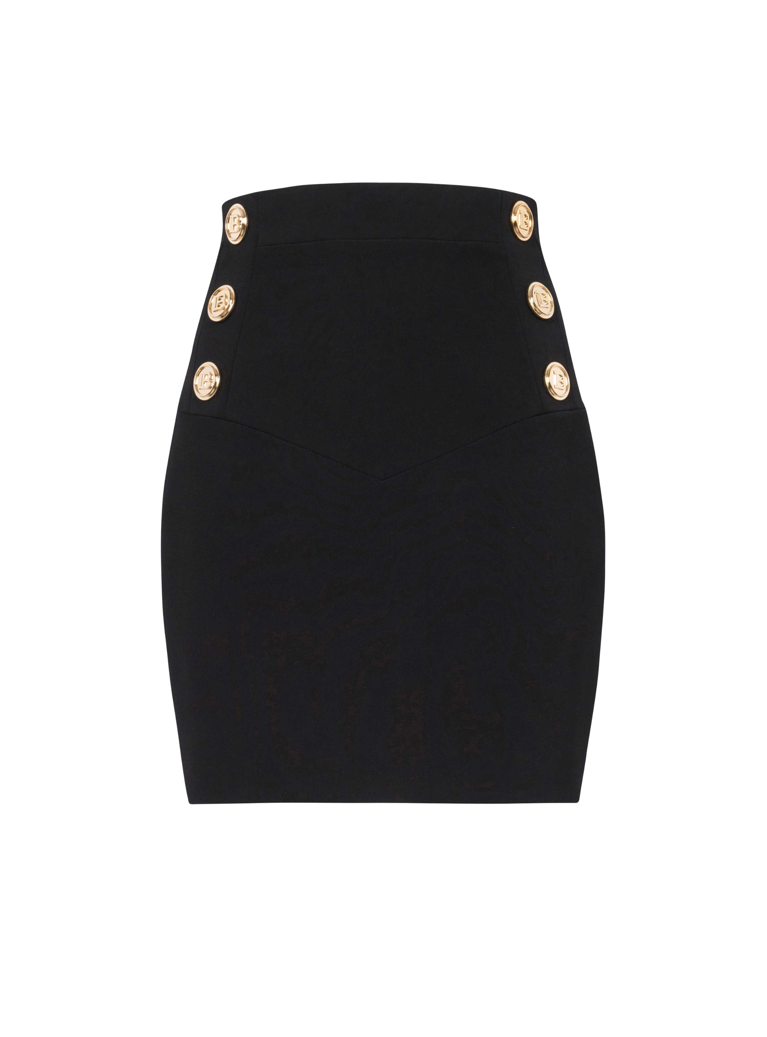 短款环保设计绉绸半裙, black