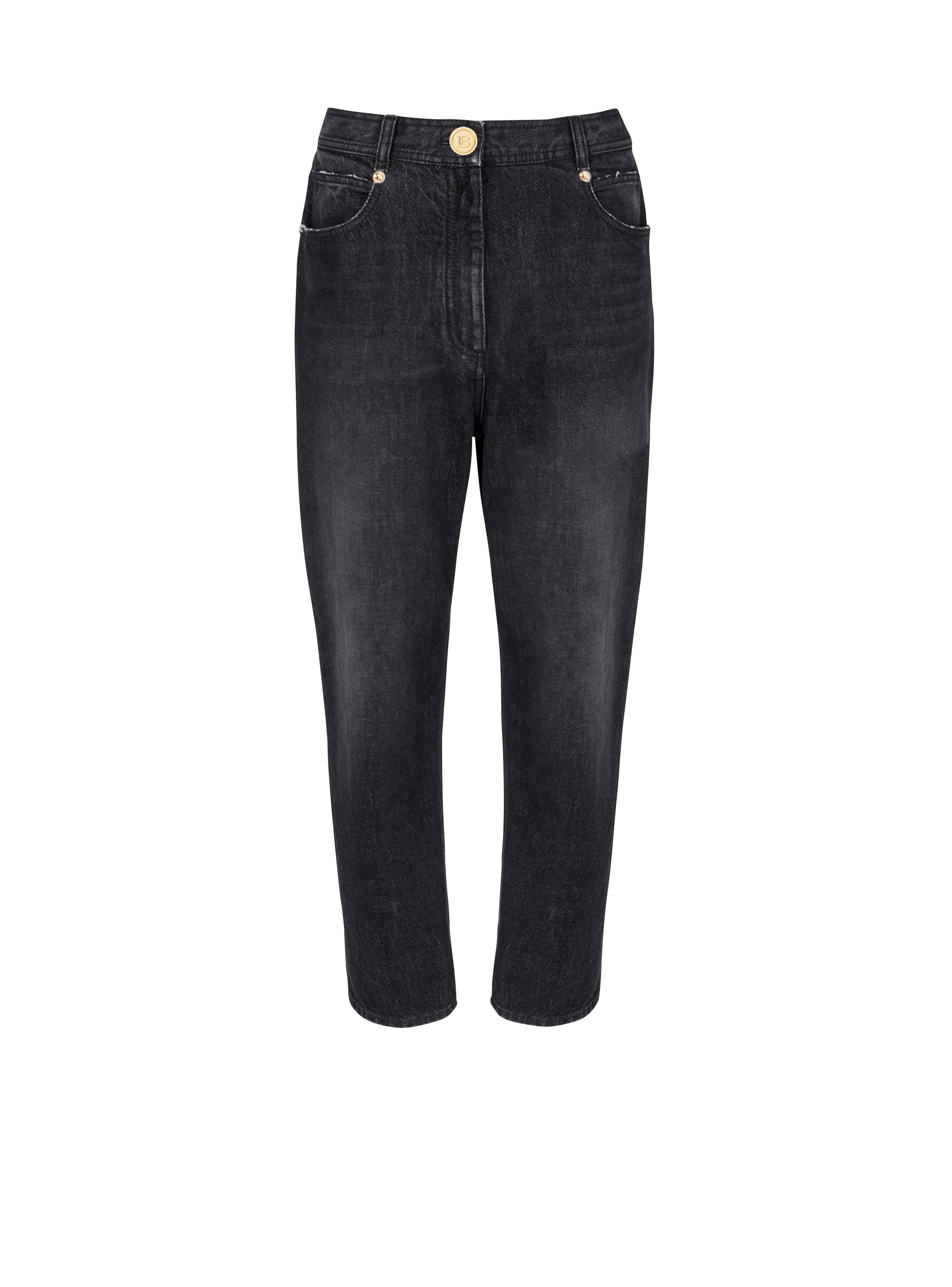 Eco-designed boyfriend jeans, black