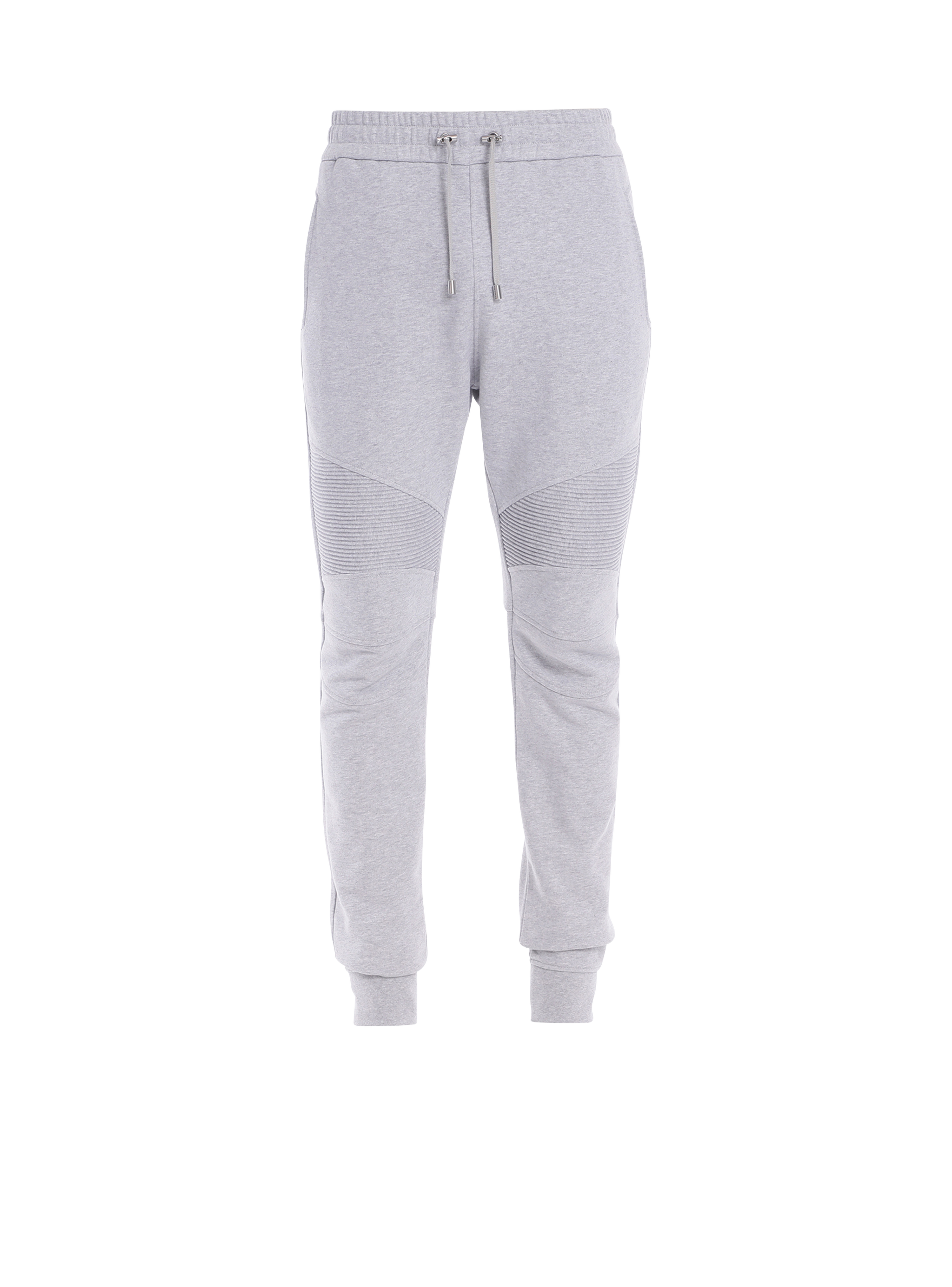 Balmain Paris 徽标装饰棉质运动裤, grey