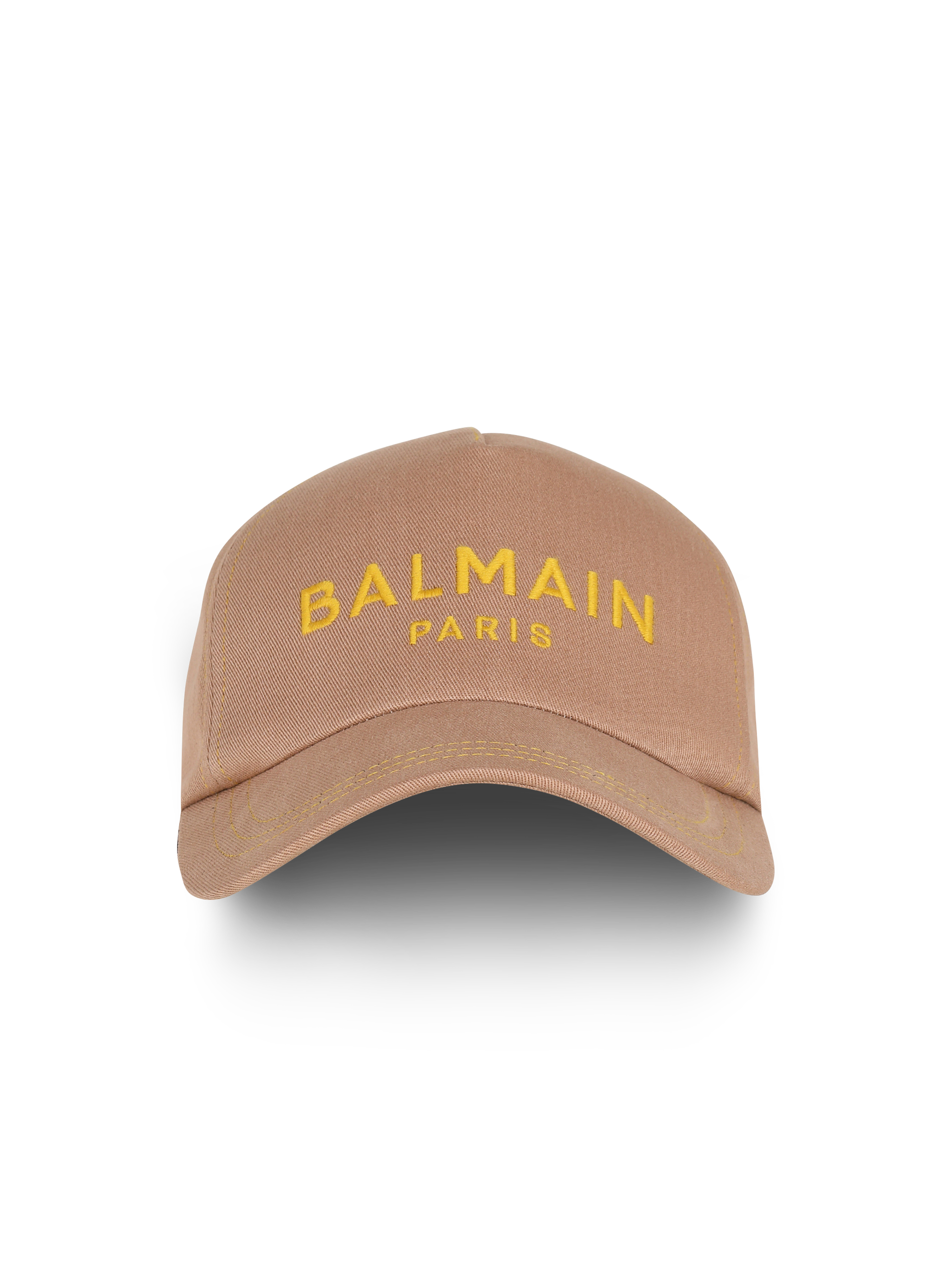 Cotton cap with Balmain logo, beige
