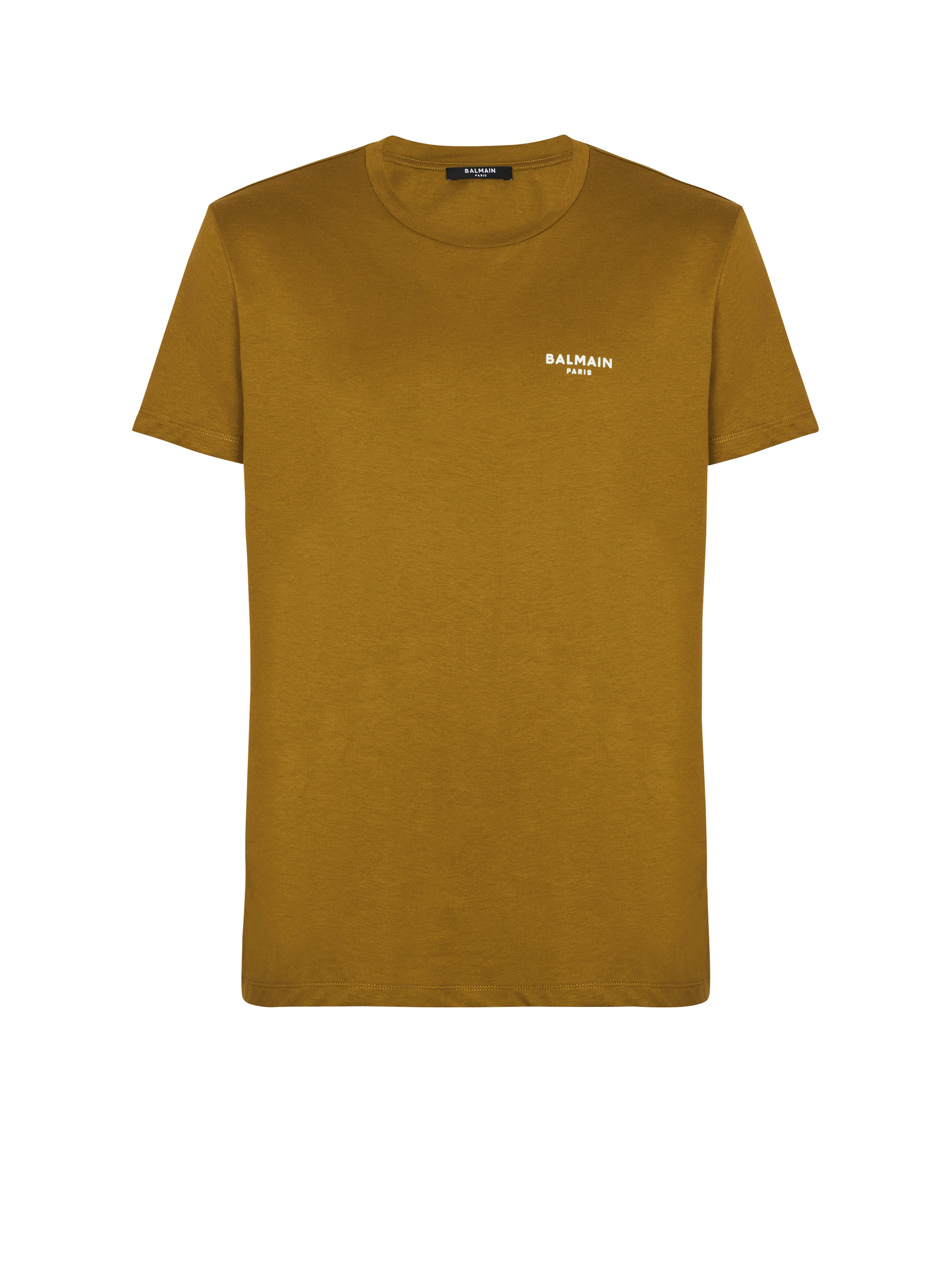 Eco-responsible cotton T-shirt with Balmain logo print, 