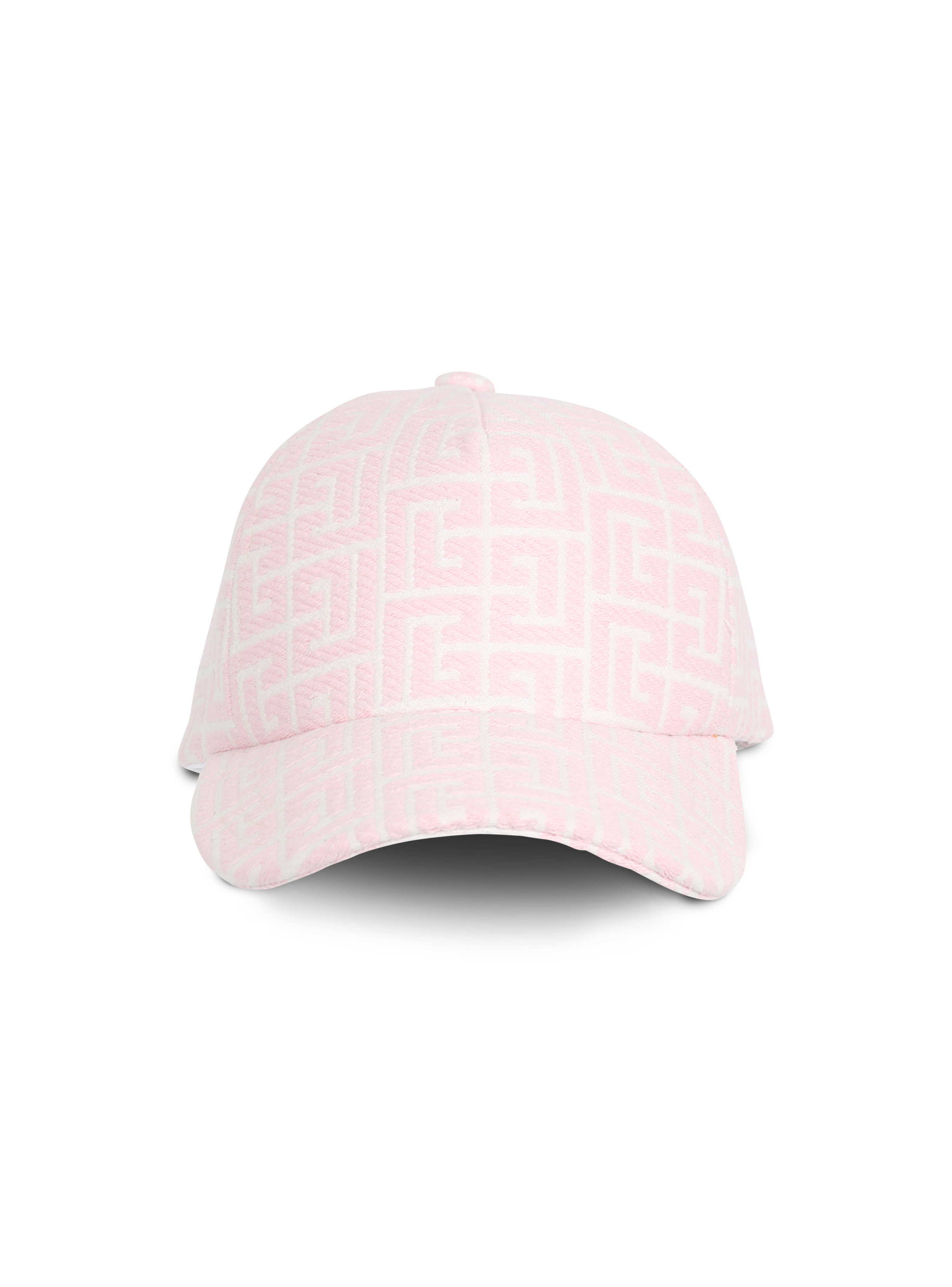 Balmain 交织字母装饰提花帽子, pink