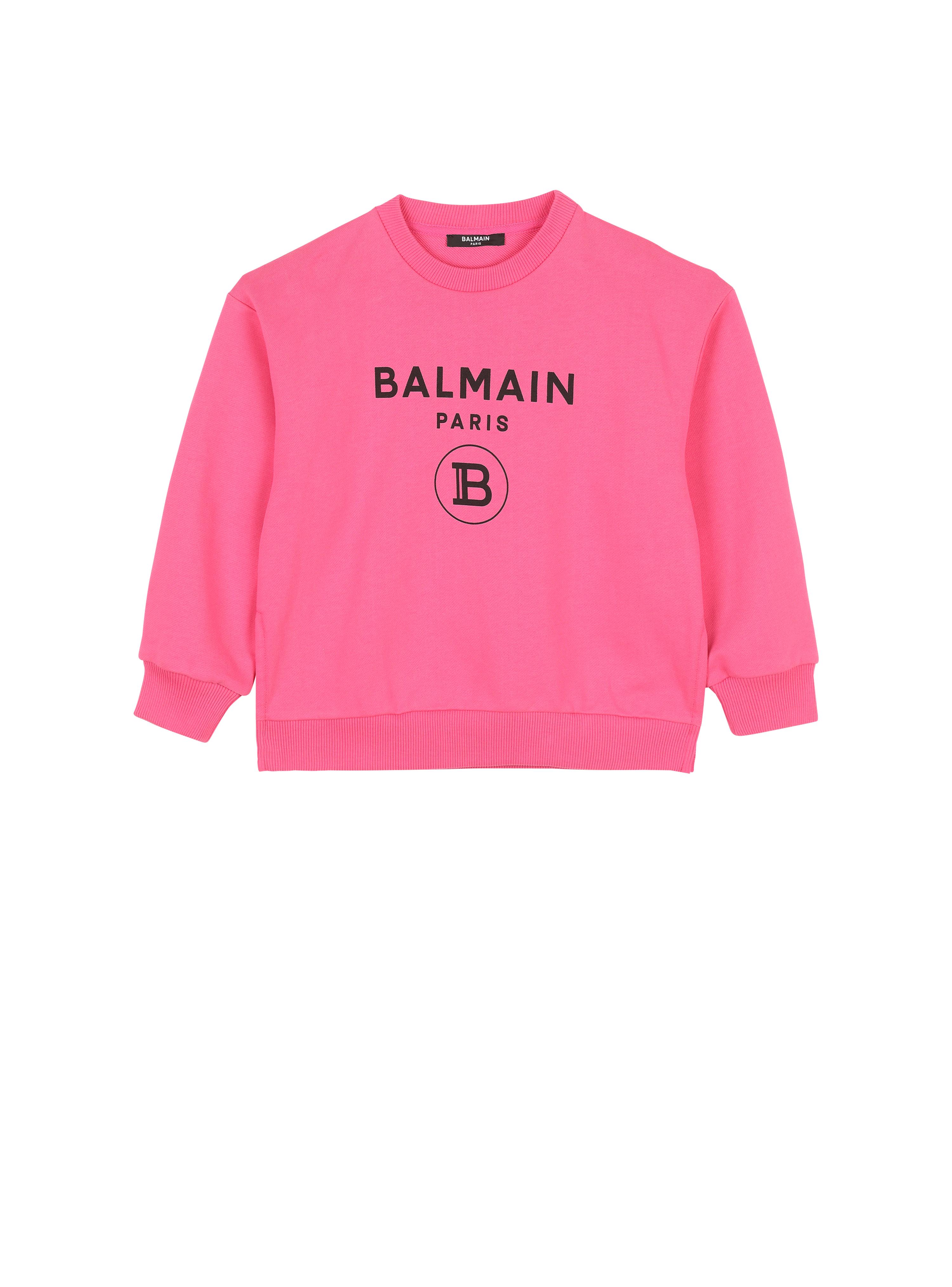 Balmain巴尔曼标志棉质毛衫, pink