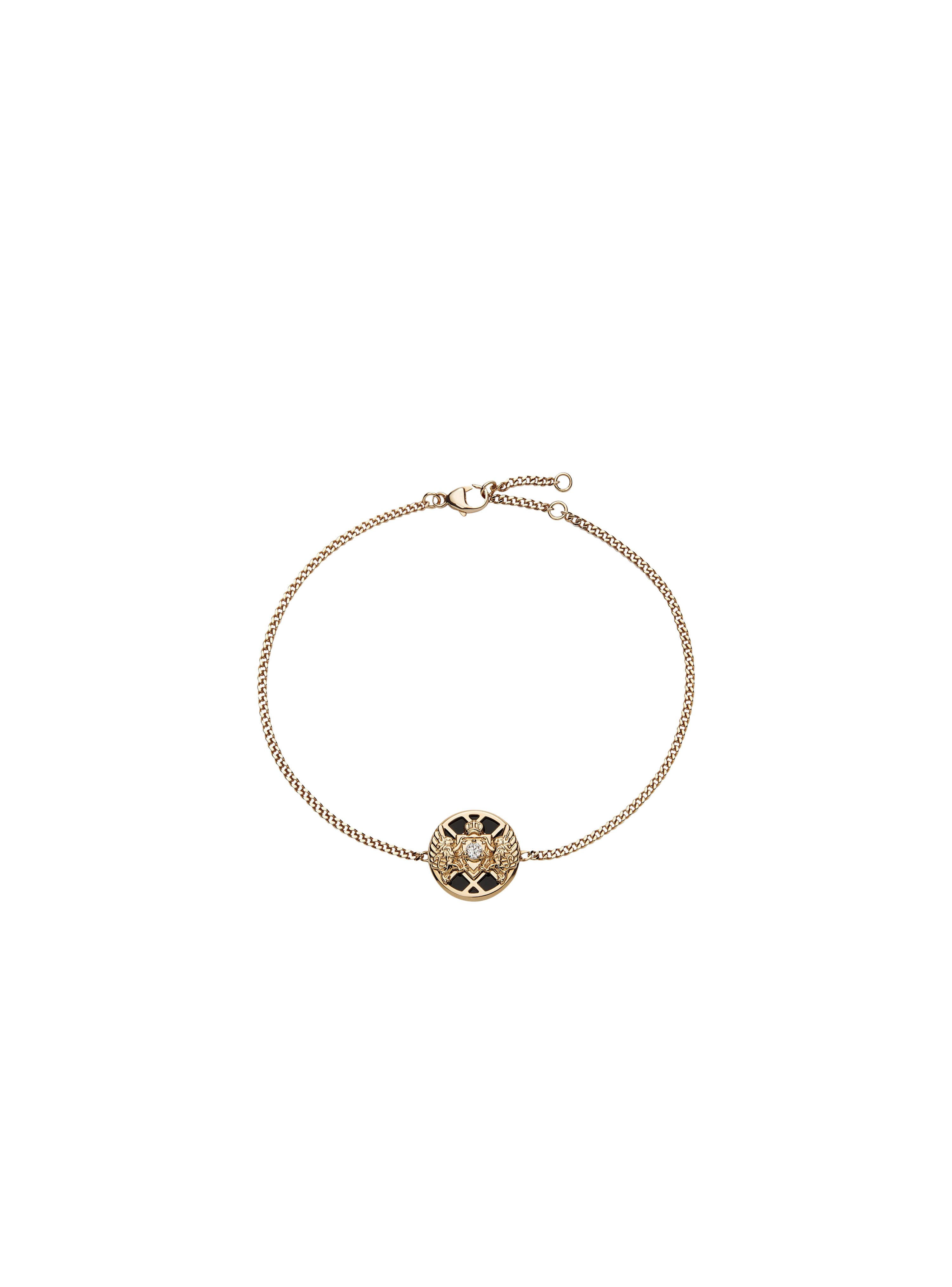 Emblem Chain Bracelet, gold