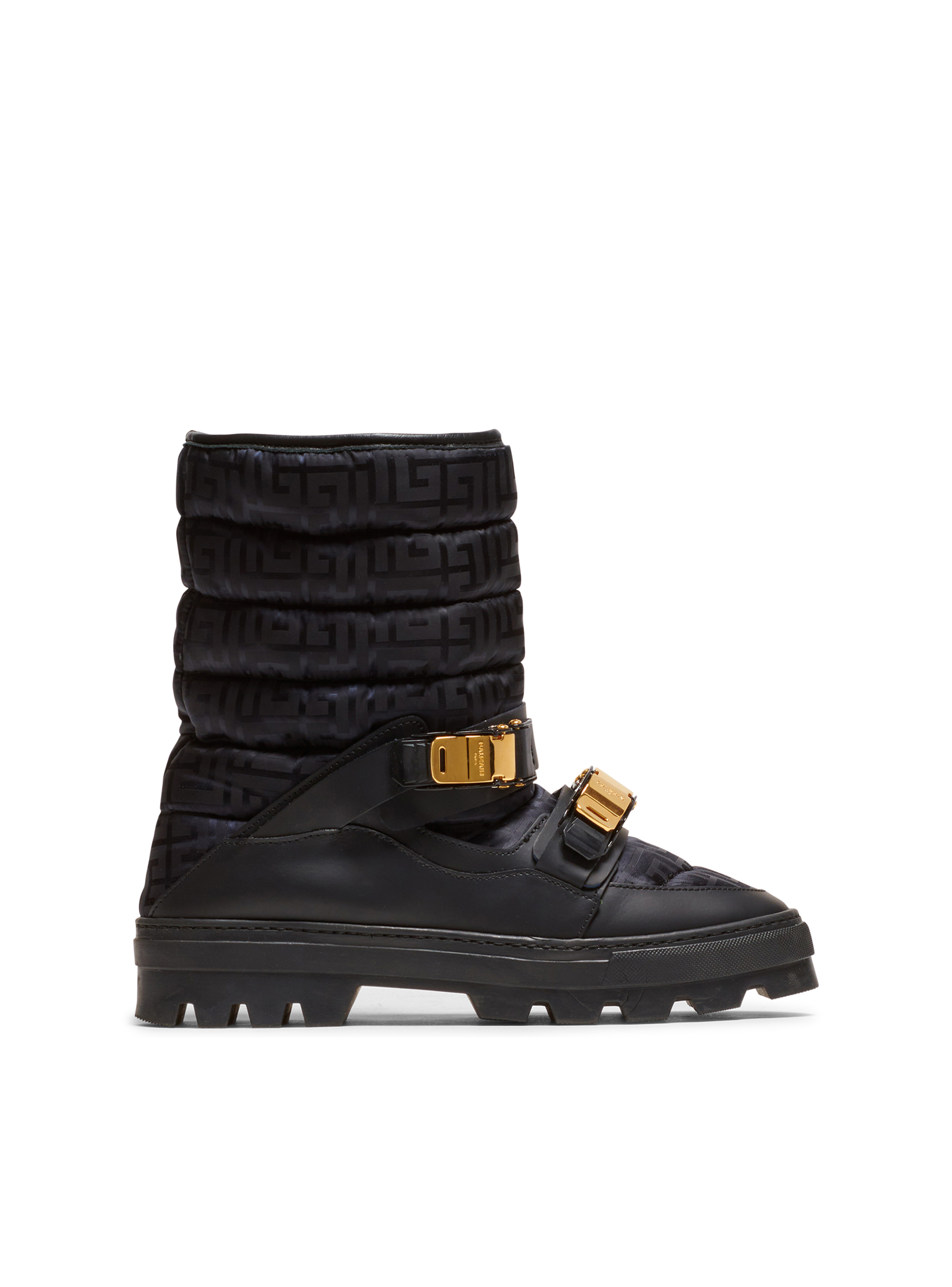Rossignol Capsule - Balmain monogram nylon après-ski boots, black