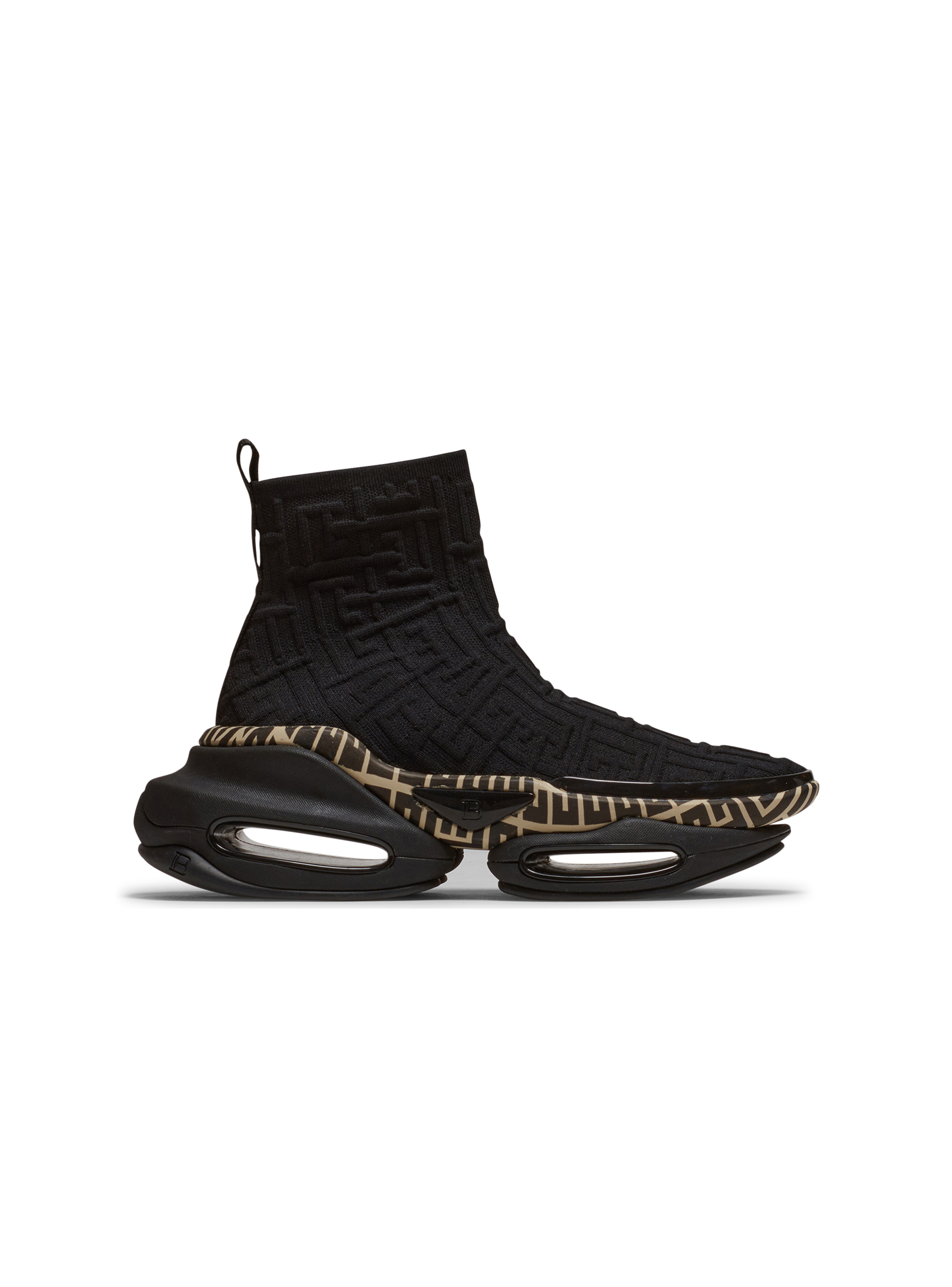 high top knitted trainers