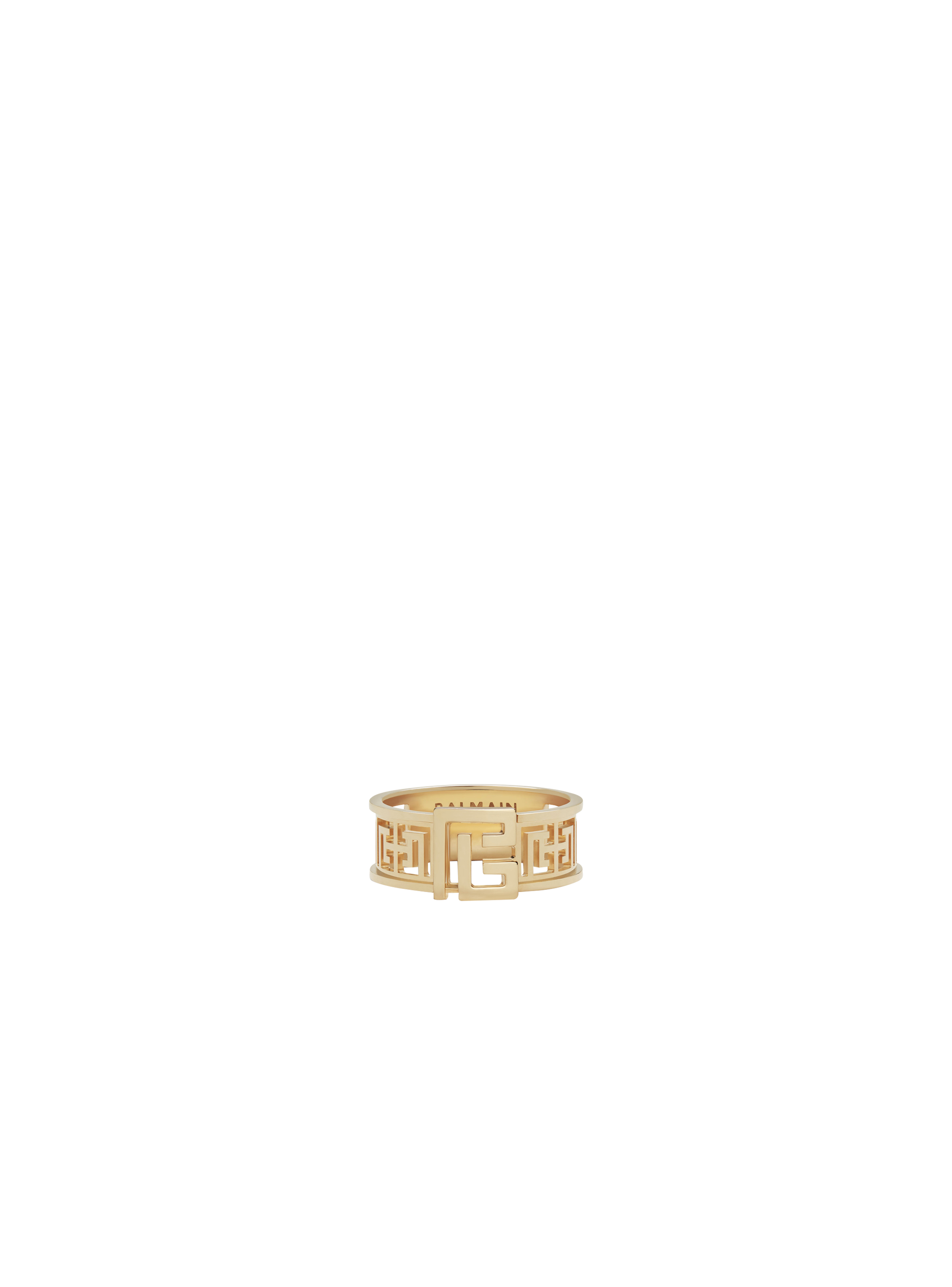 Labyrinth Frieze迷宫饰带戒指, gold