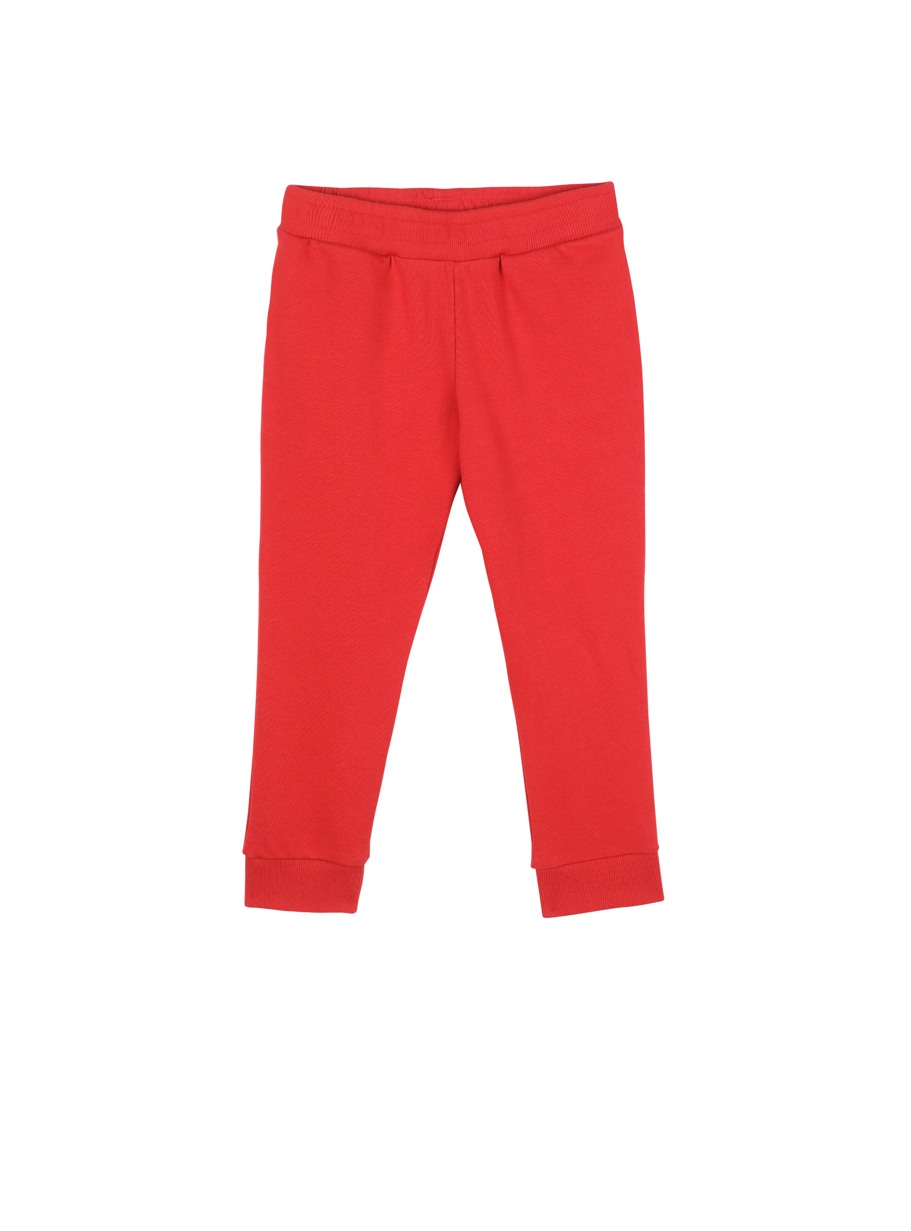 Balmain巴尔曼标志棉质慢跑长裤, red