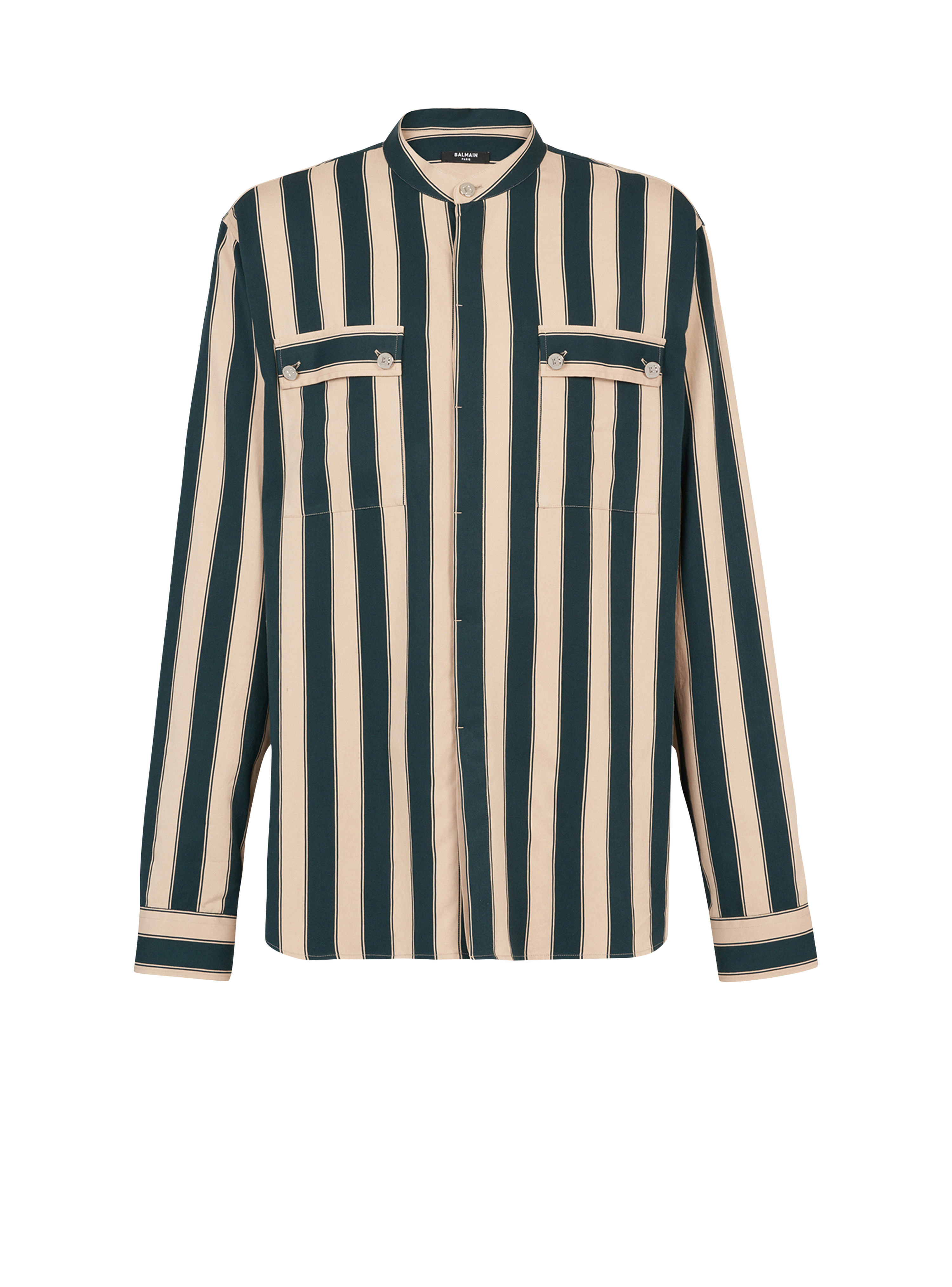 Eco-designed striped shirt, multicolor