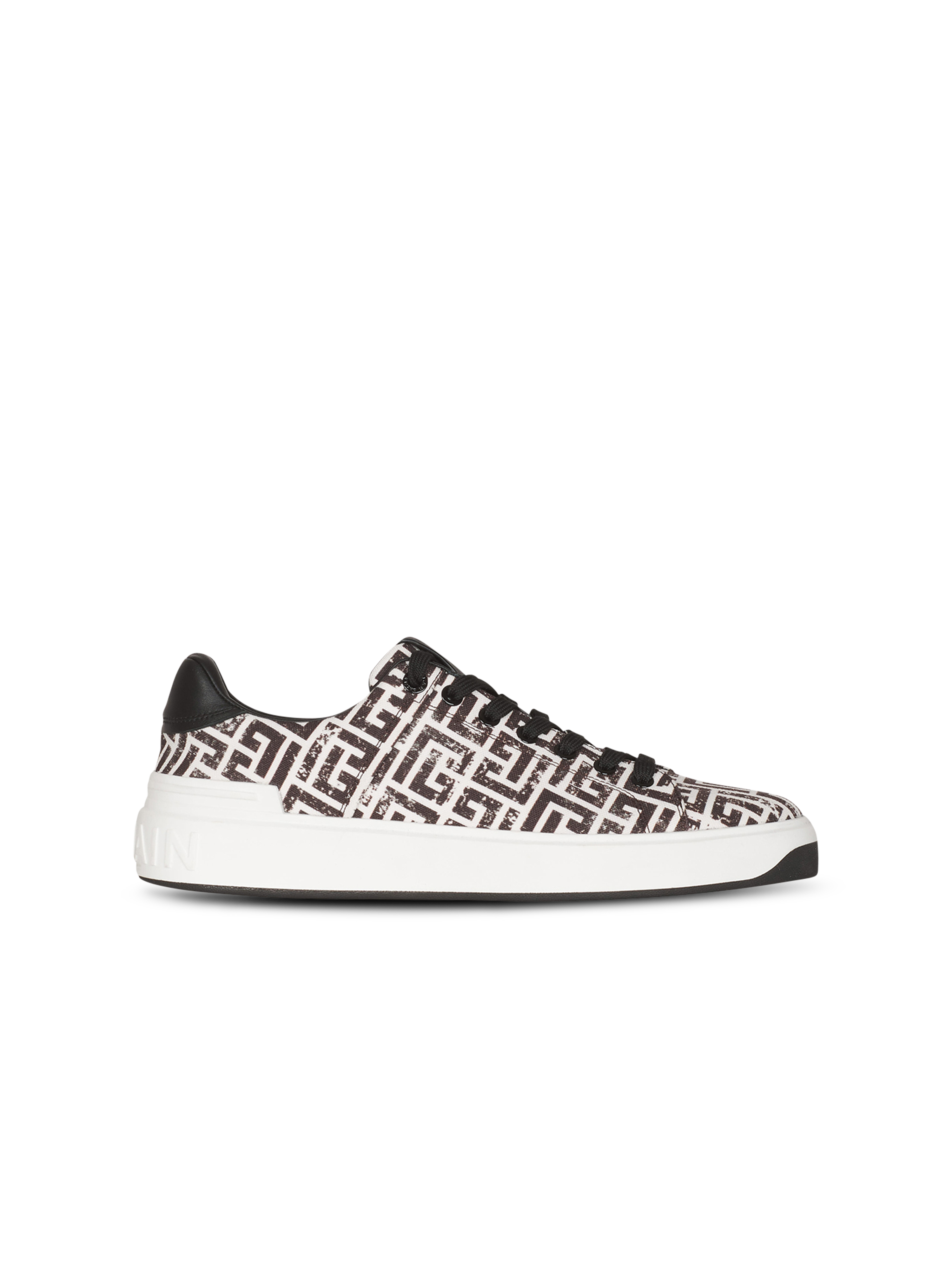 Monogram canvas B-Court sneakers, white