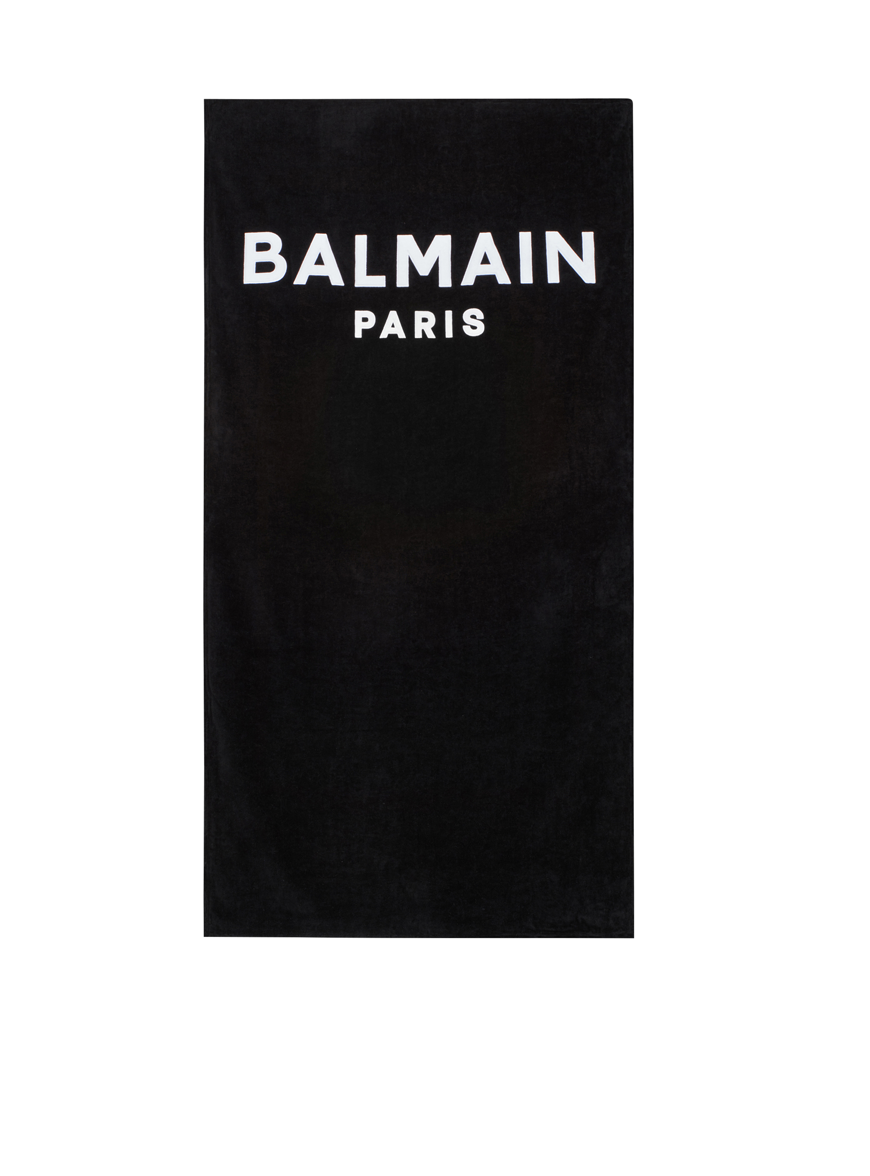 Balmain巴尔曼标志印花沙滩巾, black