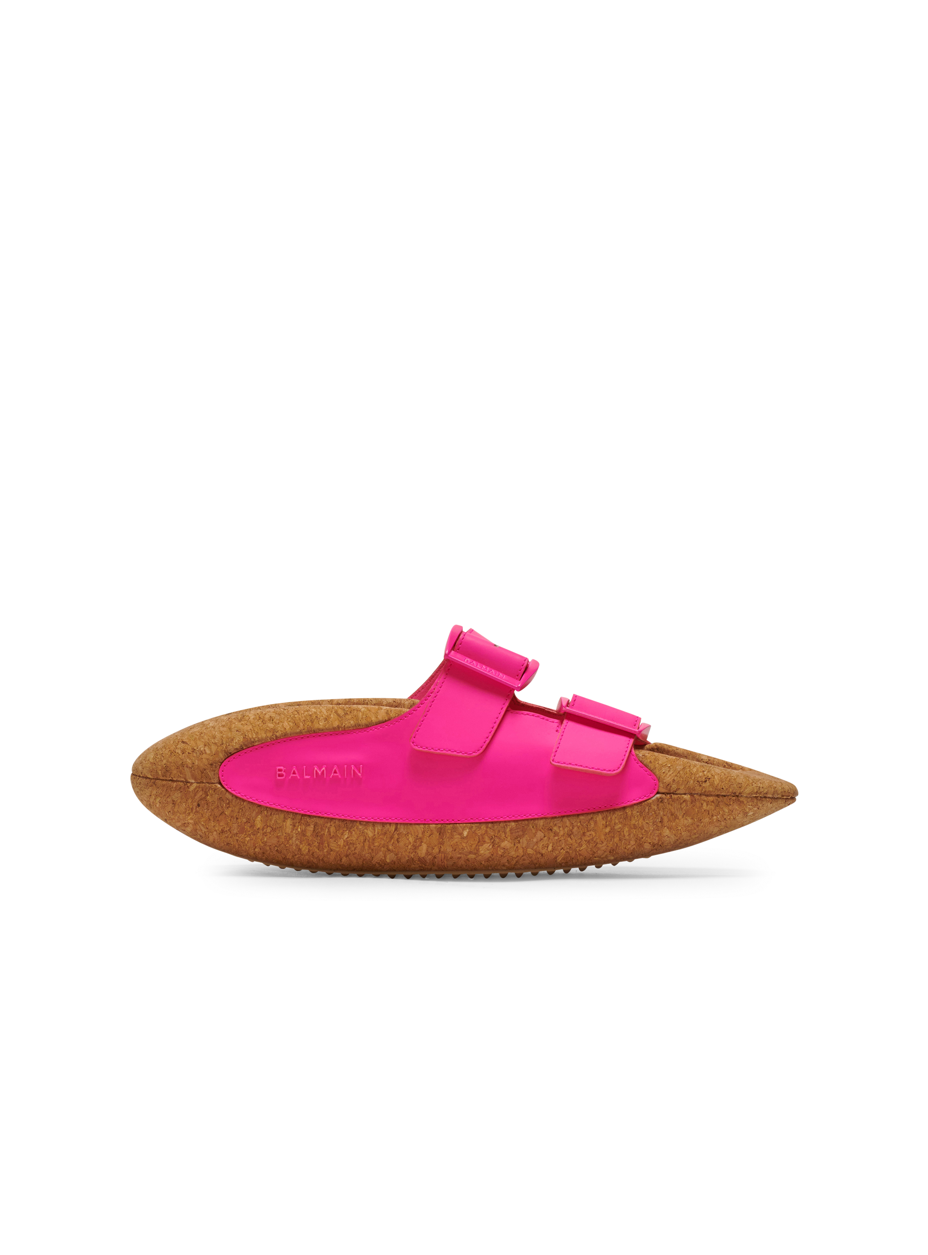 B-IT leather mules rubber  and cork , pink