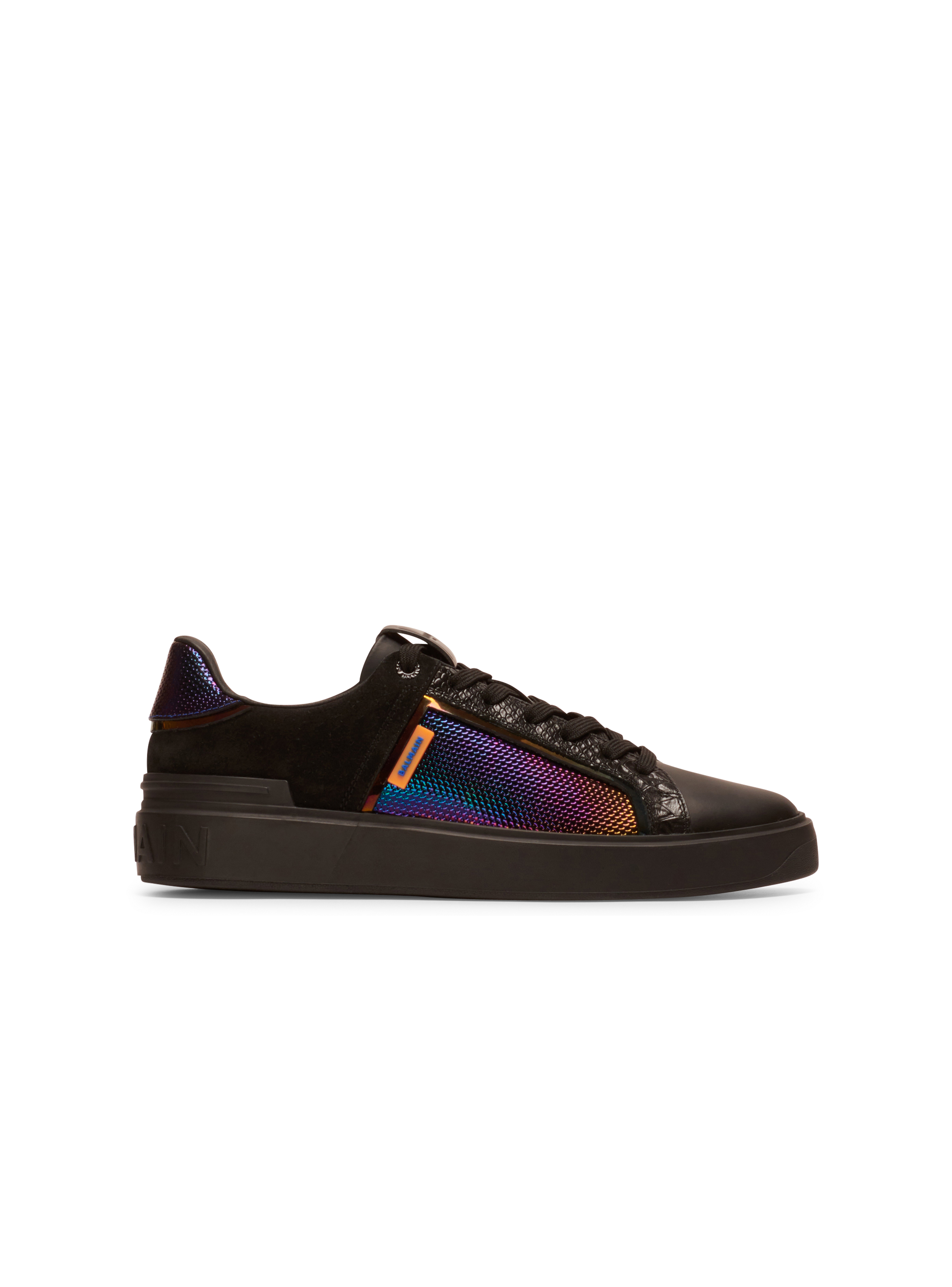 B-Court trainers in python-effect leather, multicolor