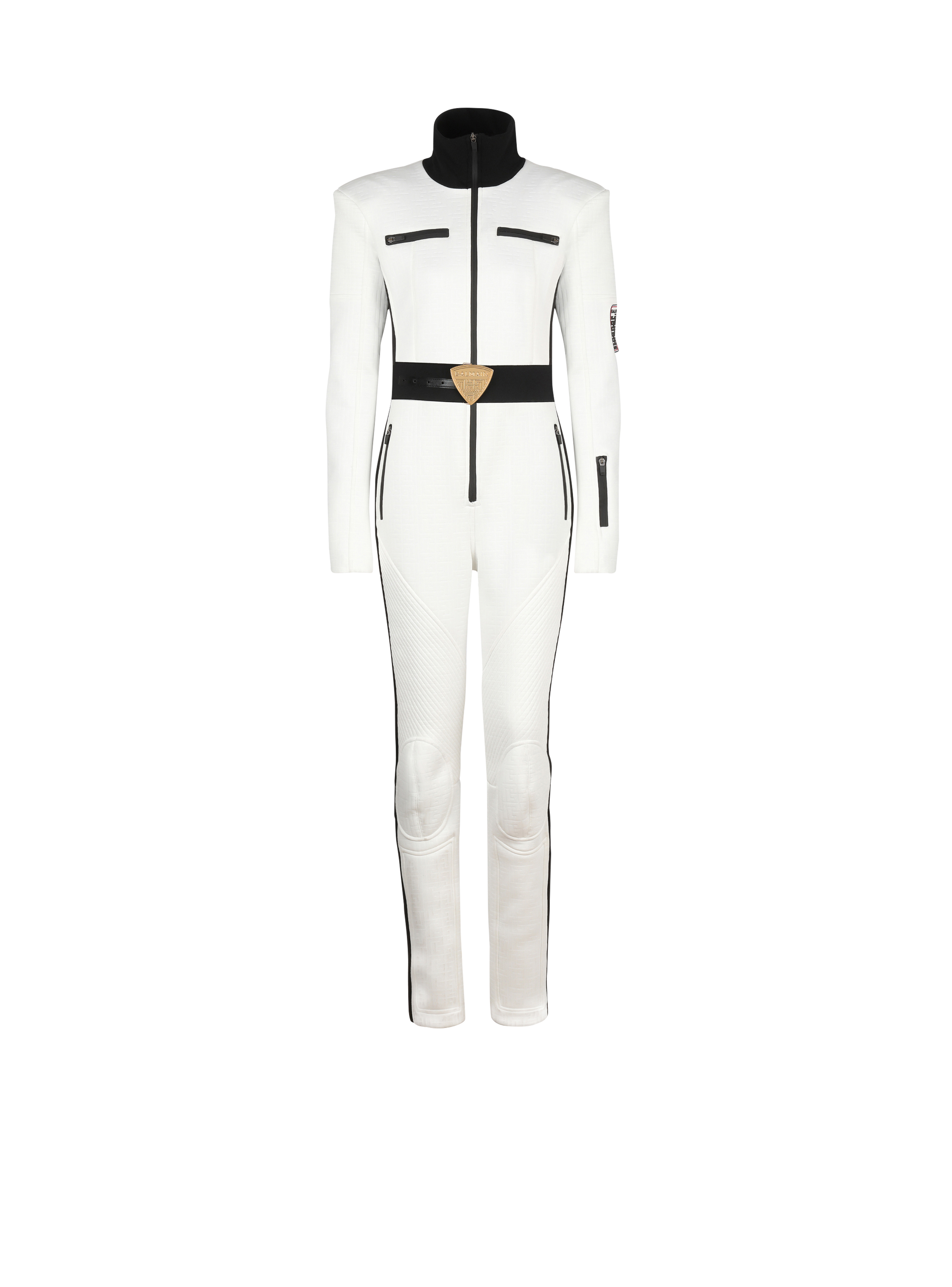 Balmain x Rossignol - Balmain monogram ski suit, white