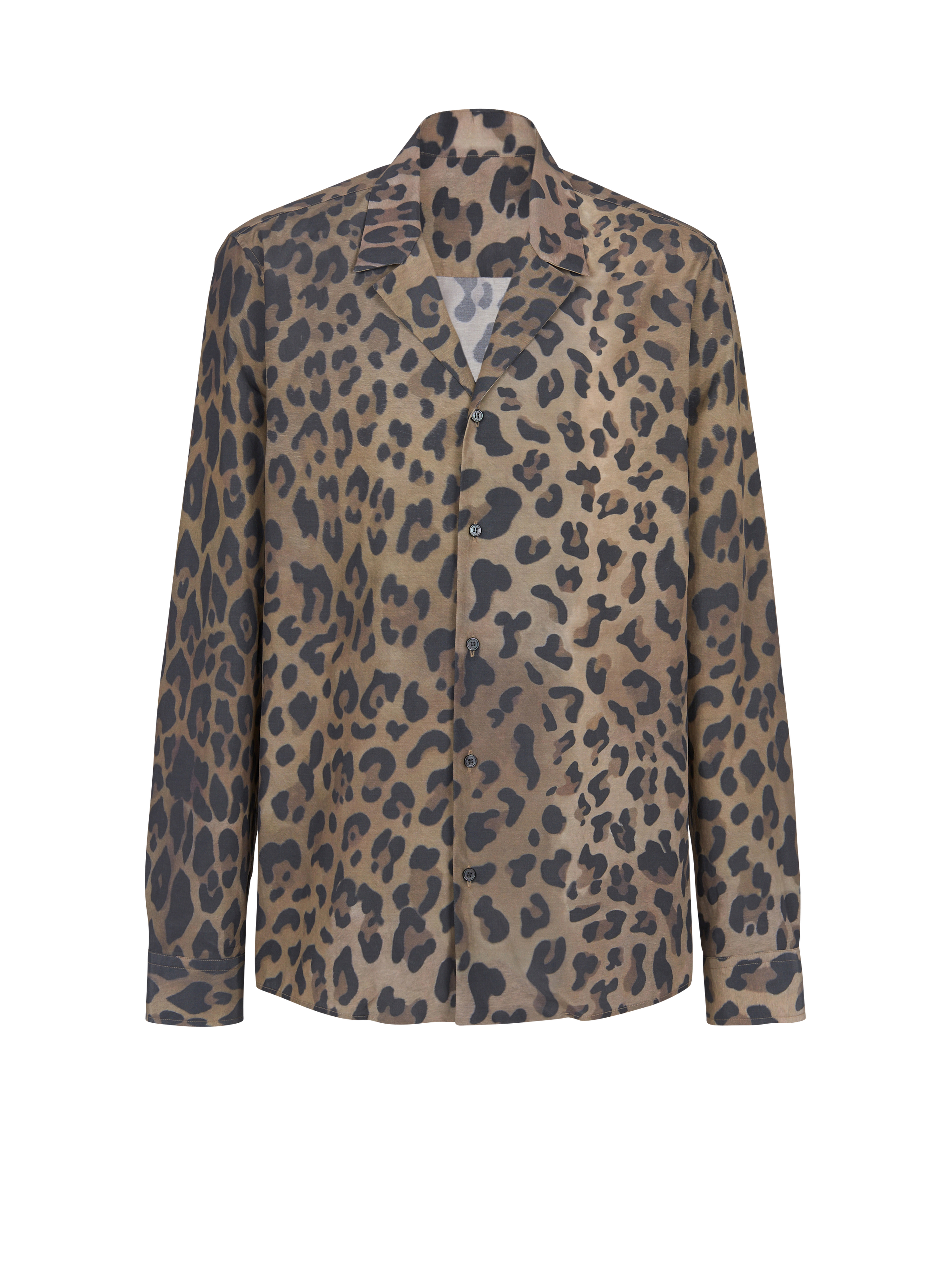 Leopard print pyjama shirt, multicolor
